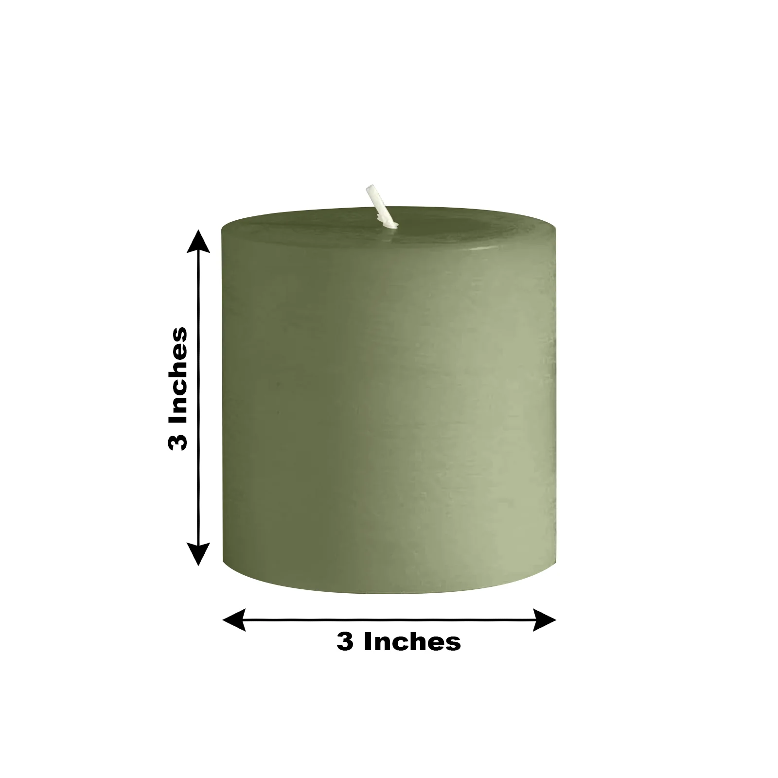 6-Pack Unscented Pillar Candles – Dripless 3"x3" Dusty Sage Green Paraffin Wax with Smokeless Cotton Wicks, Clean & Long-Lasting 30-Hour Burn - Image 3