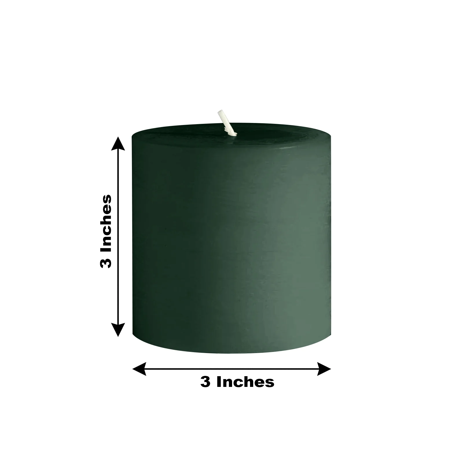 6-Pack Unscented Pillar Candles – Dripless 3"x3" Hunter Emerald Green Paraffin Wax with Smokeless Cotton Wicks, Clean & Long-Lasting 30-Hour Burn - Image 3