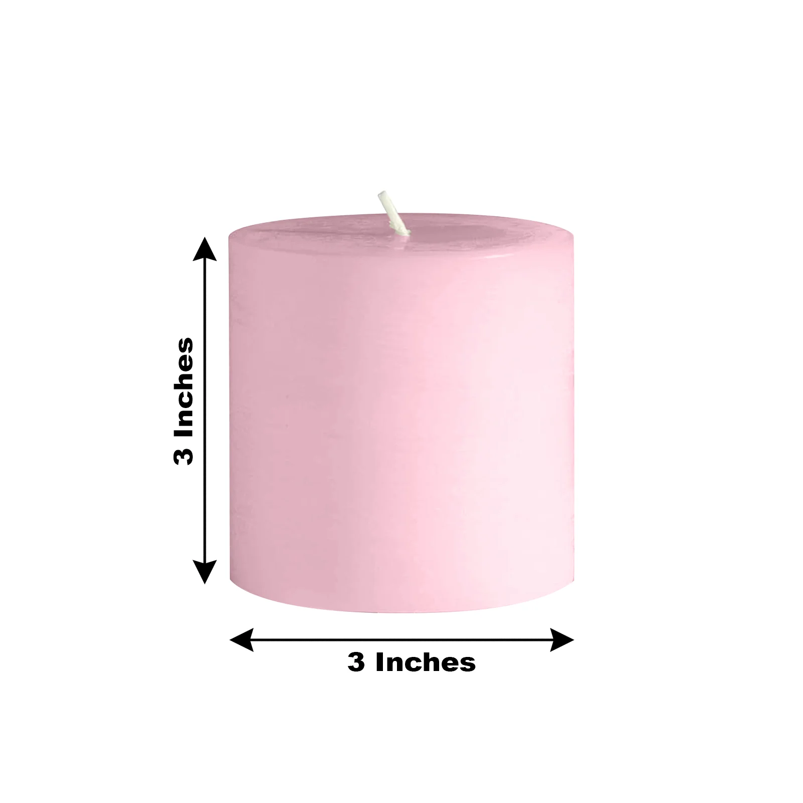 6-Pack Unscented Pillar Candles – Dripless 3"x3" Pink Paraffin Wax with Smokeless Cotton Wicks, Clean & Long-Lasting 30-Hour Burn - Image 3