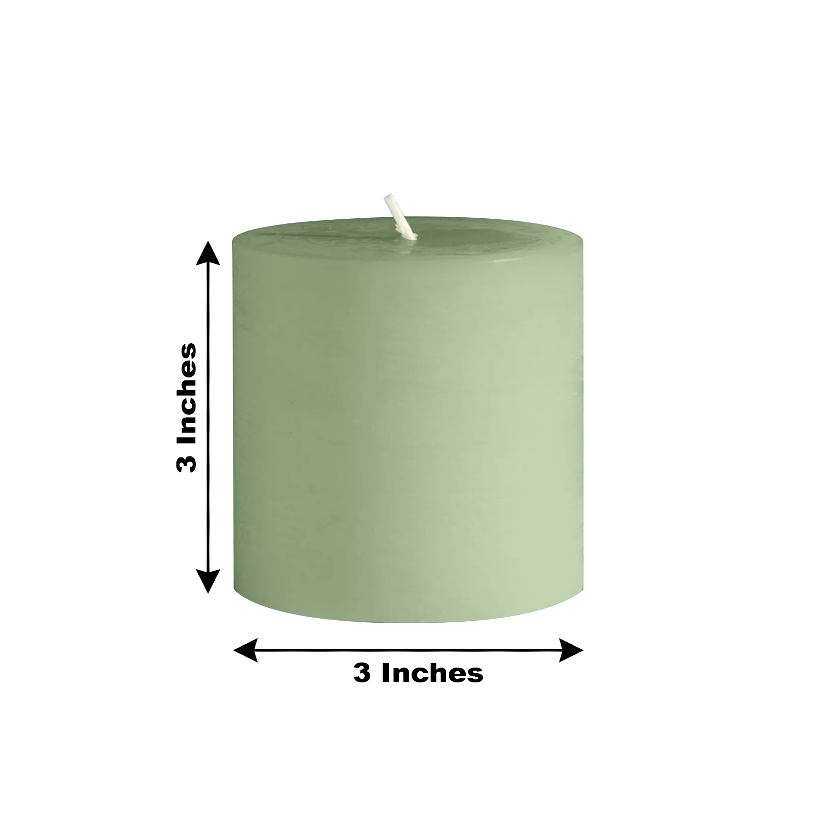 6-Pack Unscented Pillar Candles – Dripless 3"x3" Sage Green Paraffin Wax with Smokeless Cotton Wicks, Clean & Long-Lasting 30-Hour Burn - Image 3