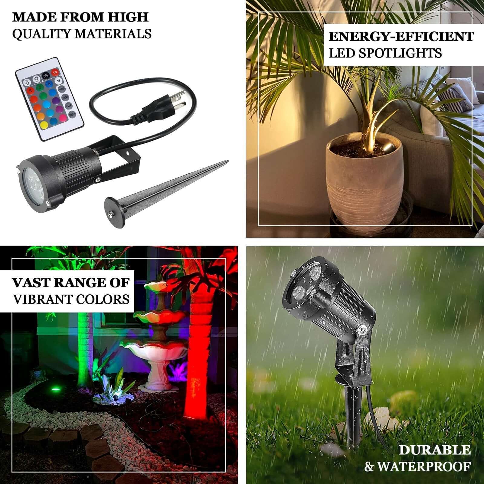 Purple LED Backdrop Uplight, Outdoor Waterproof Landscape Spotlight 6W - Image 4