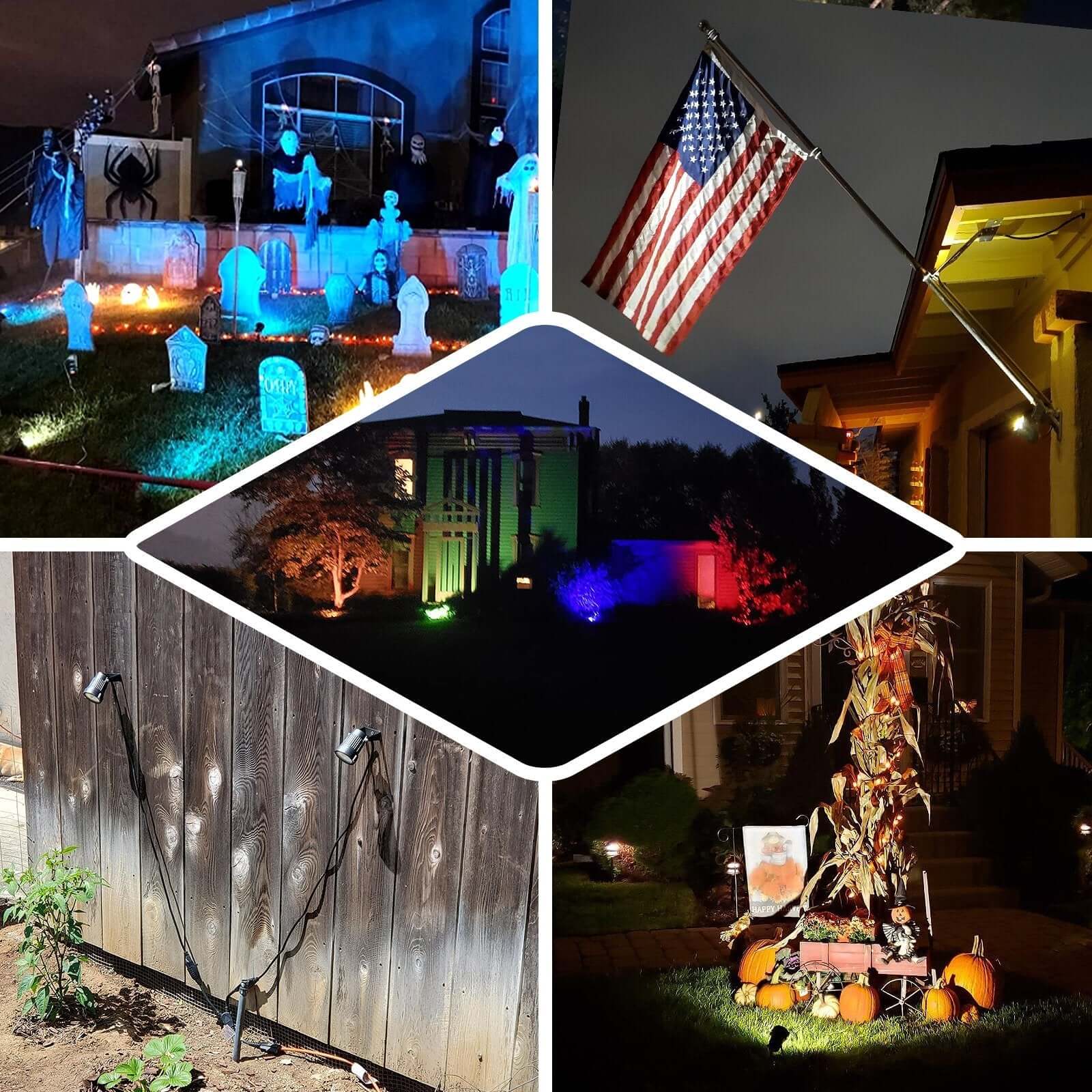 Purple LED Backdrop Uplight, Outdoor Waterproof Landscape Spotlight 6W - Image 5