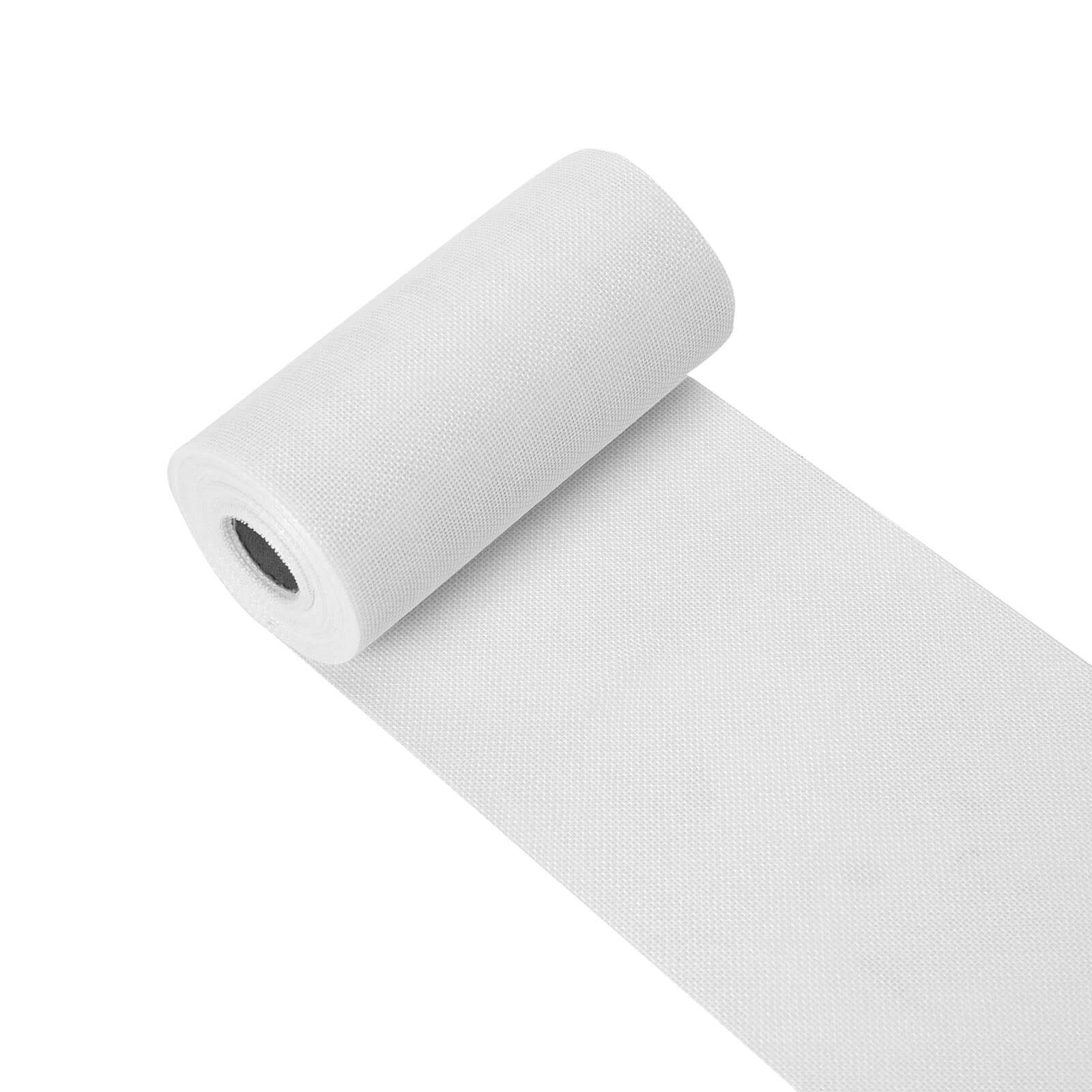 White Polyester Burlap Fabric Roll 6"x10 Yards - Image 5