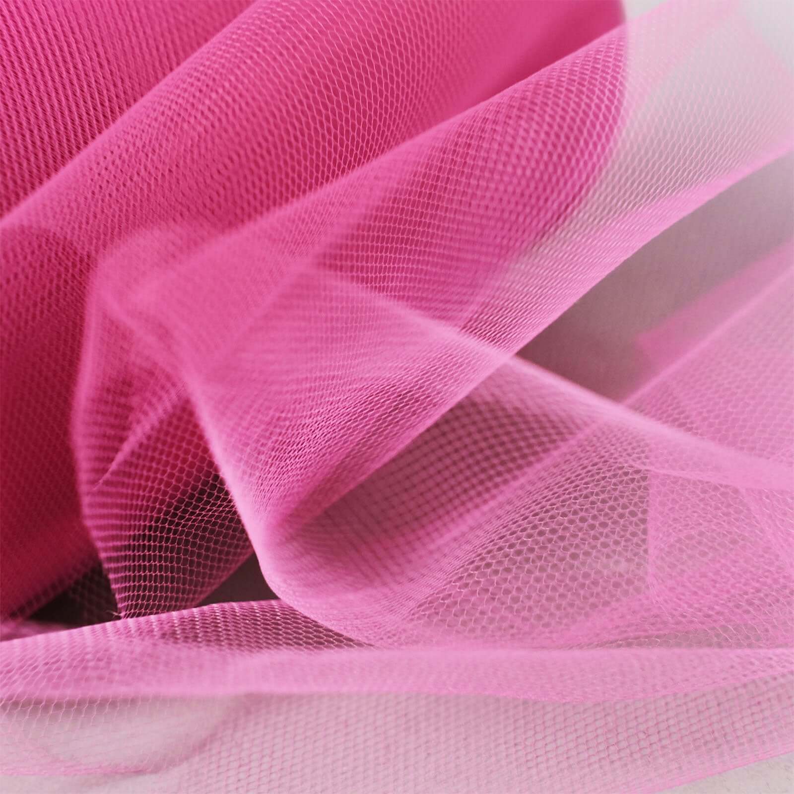 Fuchsia Tulle Fabric Bolt, Sheer Fabric Spool Roll For Crafts 6"x100 Yards - Image 5
