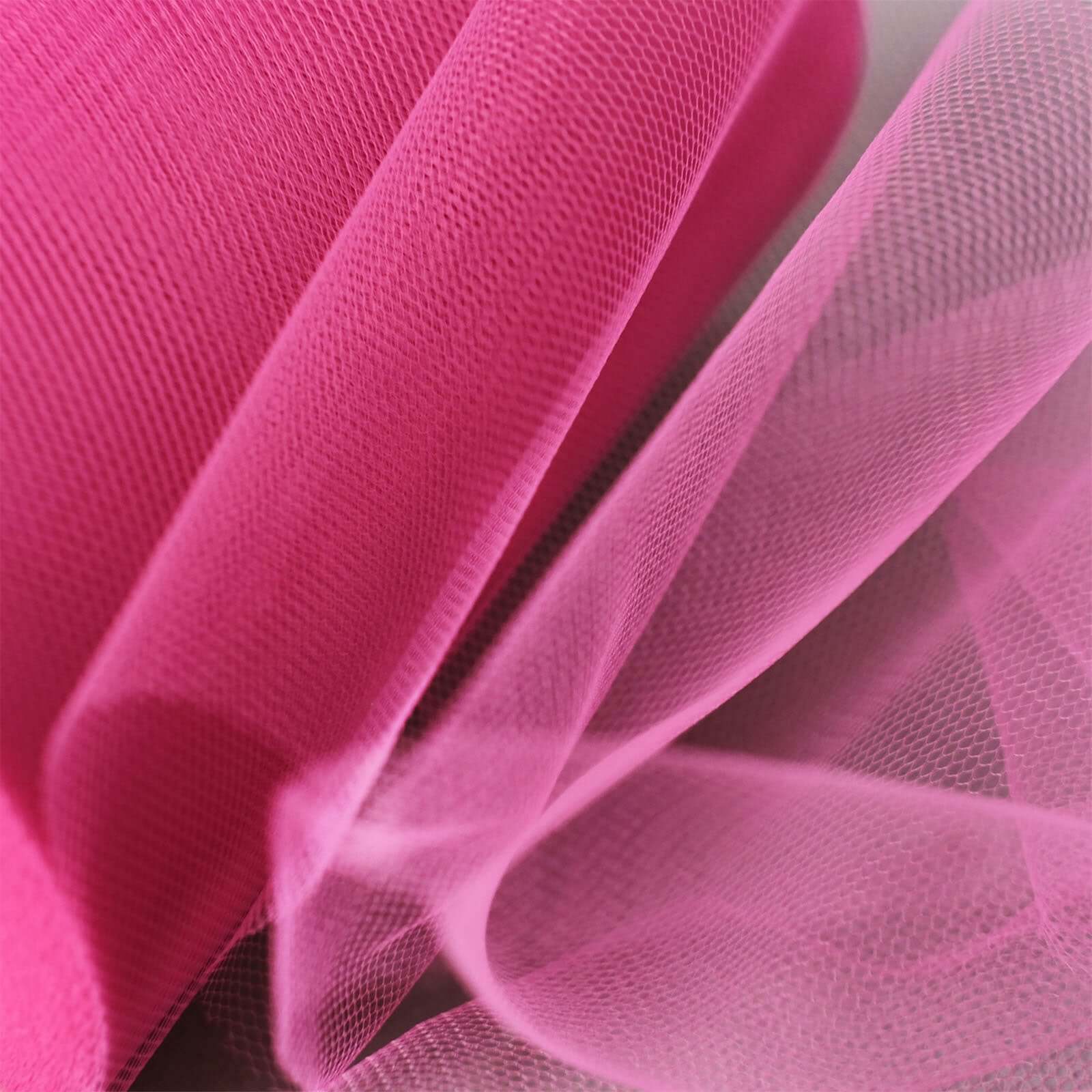 Fuchsia Tulle Fabric Bolt, Sheer Fabric Spool Roll For Crafts 6"x100 Yards - Image 7