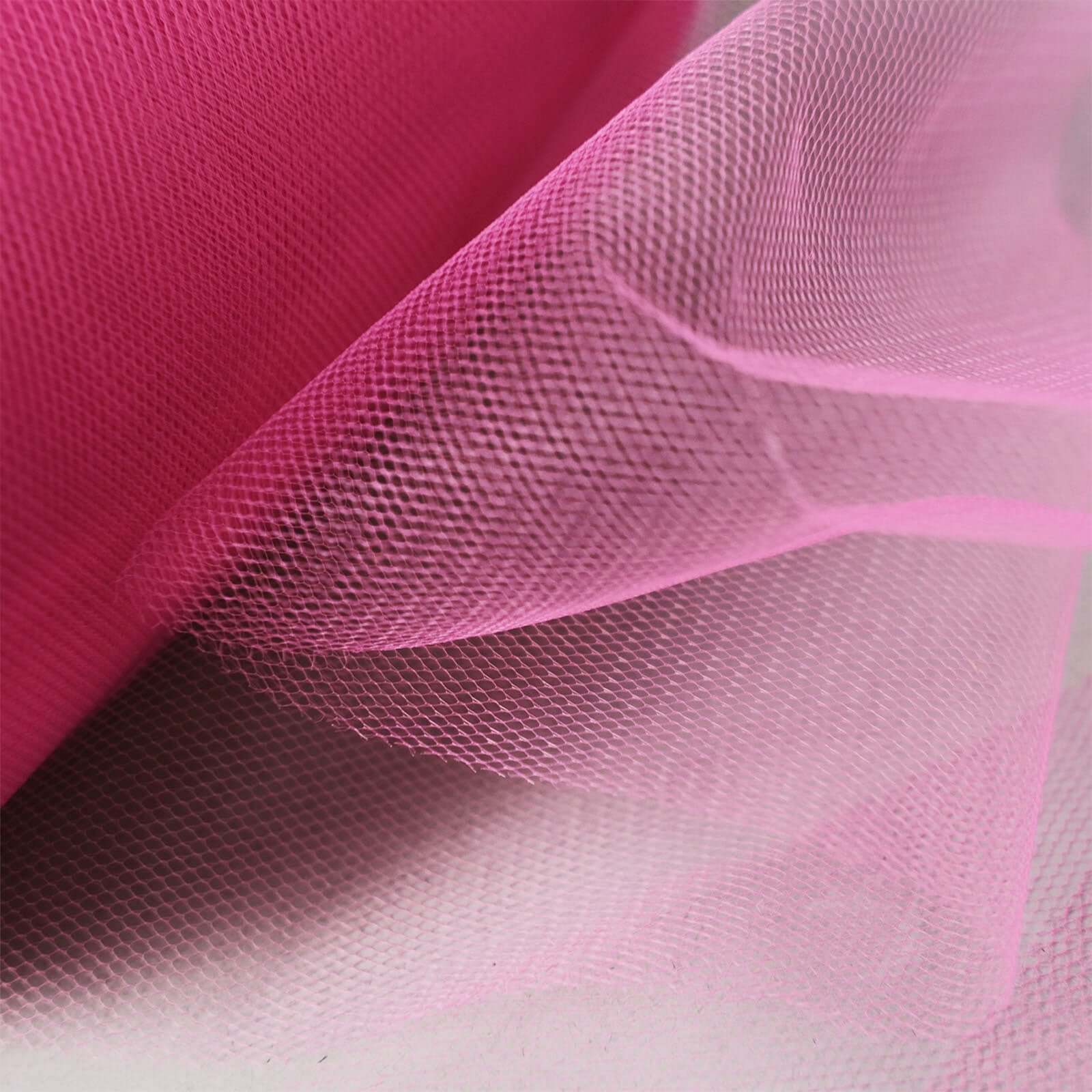 Fuchsia Tulle Fabric Bolt, Sheer Fabric Spool Roll For Crafts 6"x100 Yards - Image 8