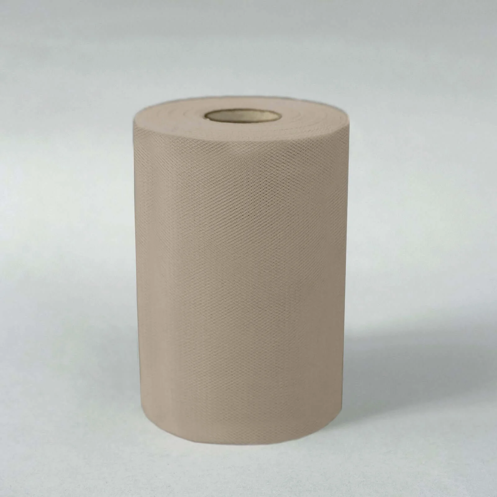 Taupe Tulle Fabric Bolt, Sheer Fabric Spool Roll For Crafts 6"x100 Yards