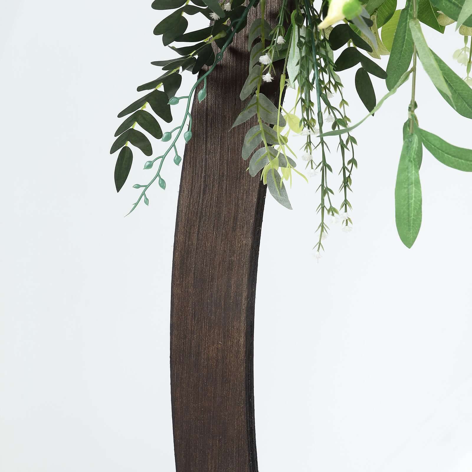 Rustic Natural Brown Wood Wedding Arch Photo Backdrop Stand, DIY Round Event Party Arbor 7.4ft - Image 2