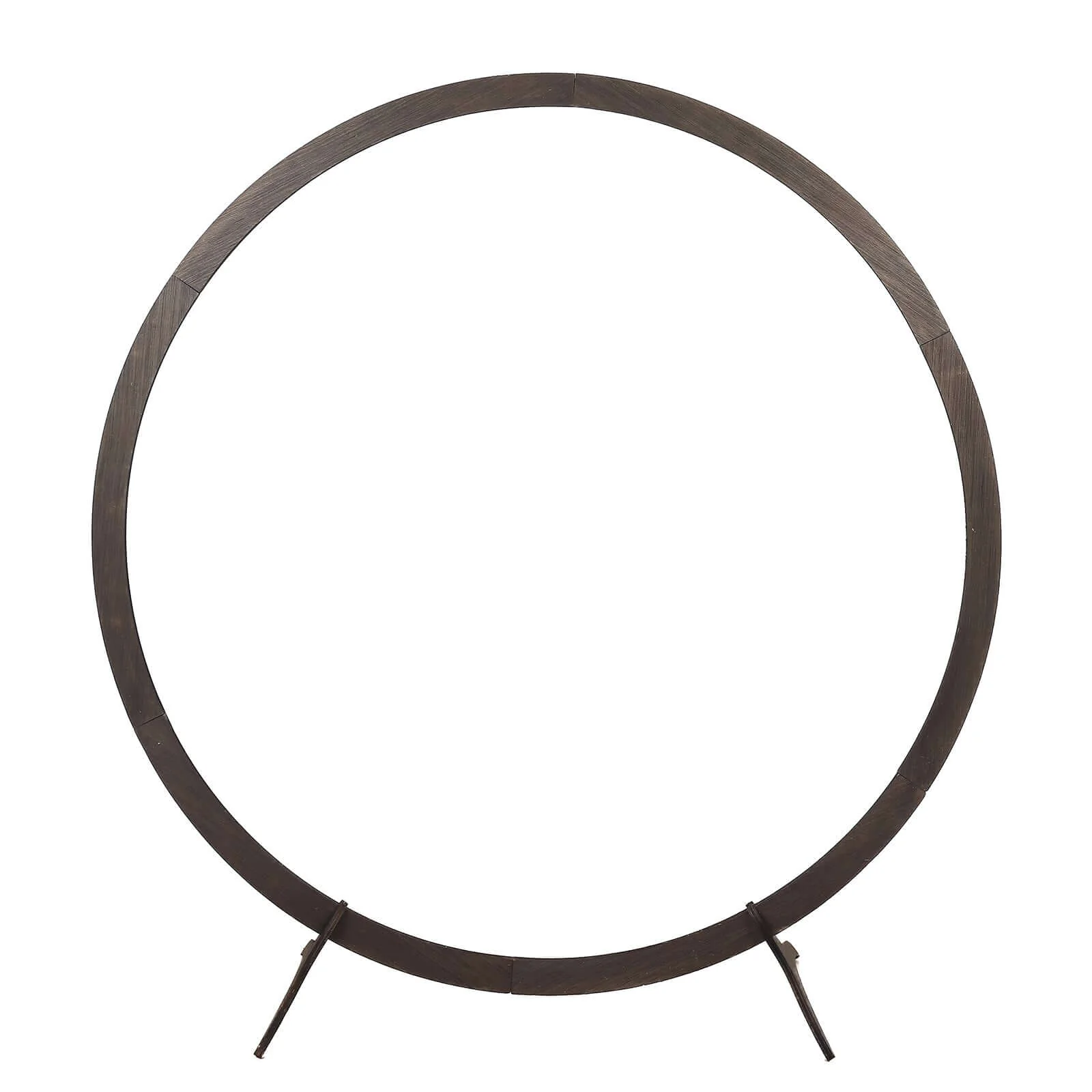 Rustic Natural Brown Wood Wedding Arch Photo Backdrop Stand, DIY Round Event Party Arbor 7.4ft - Image 7