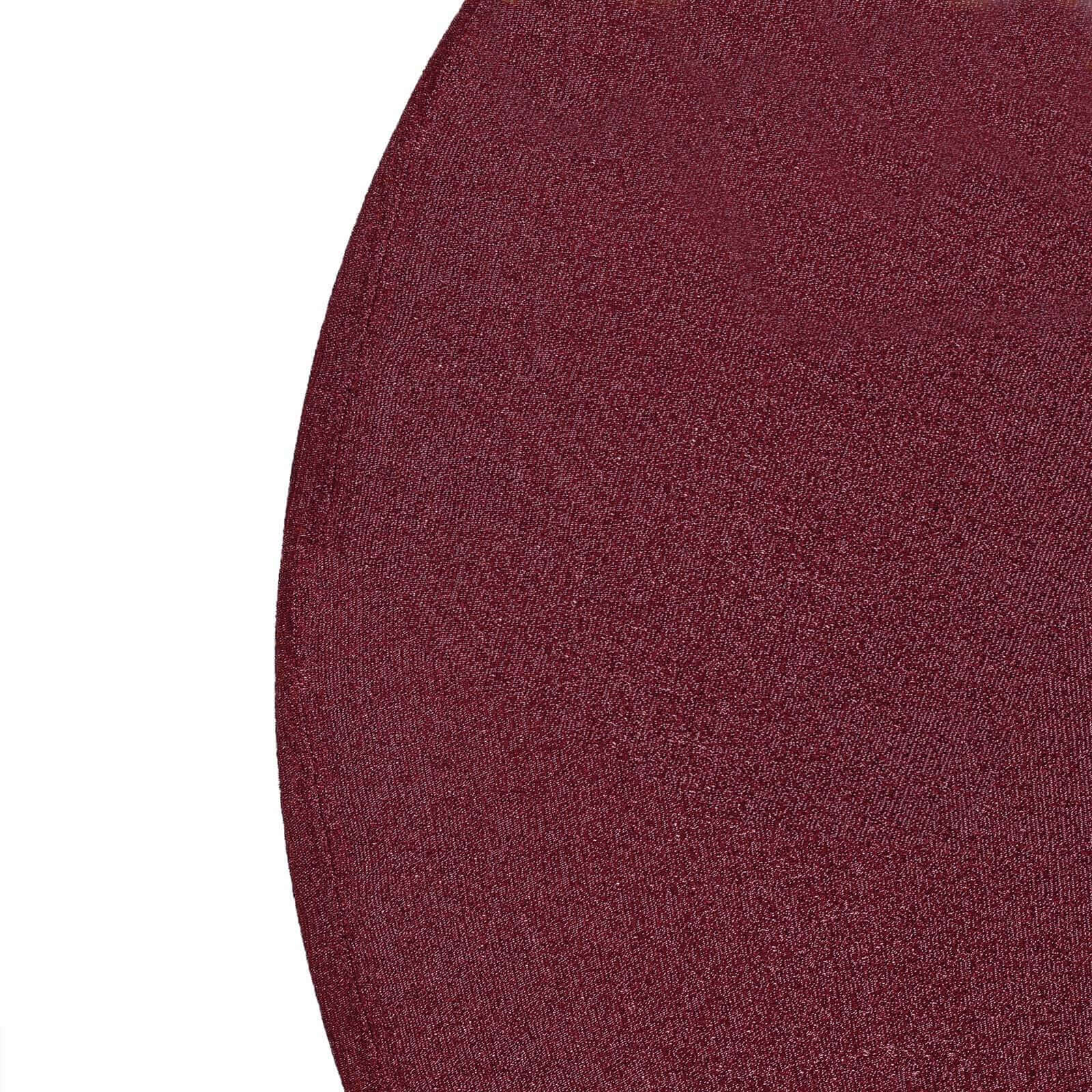 Burgundy Metallic Shimmer Tinsel Spandex Party Photo Backdrop, 2-Sided Round Wedding Arch Cover 7.5ft - Image 8