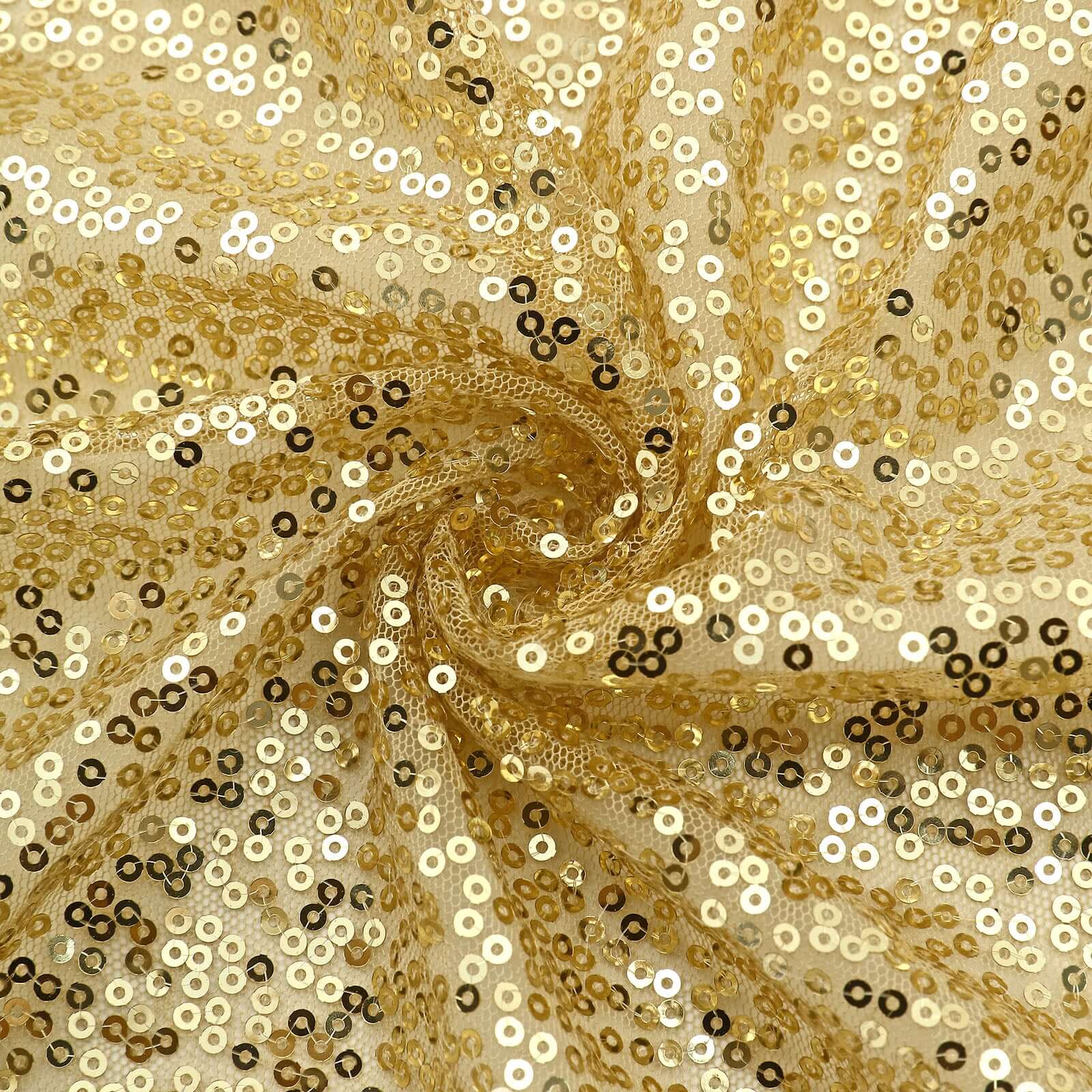 Champagne Sparkle Sequin Photo Backdrop Stand Cover, Shiny Shimmer Round Wedding Arch Cover, 2-Sided Custom Fit 7.5ft - Image 11