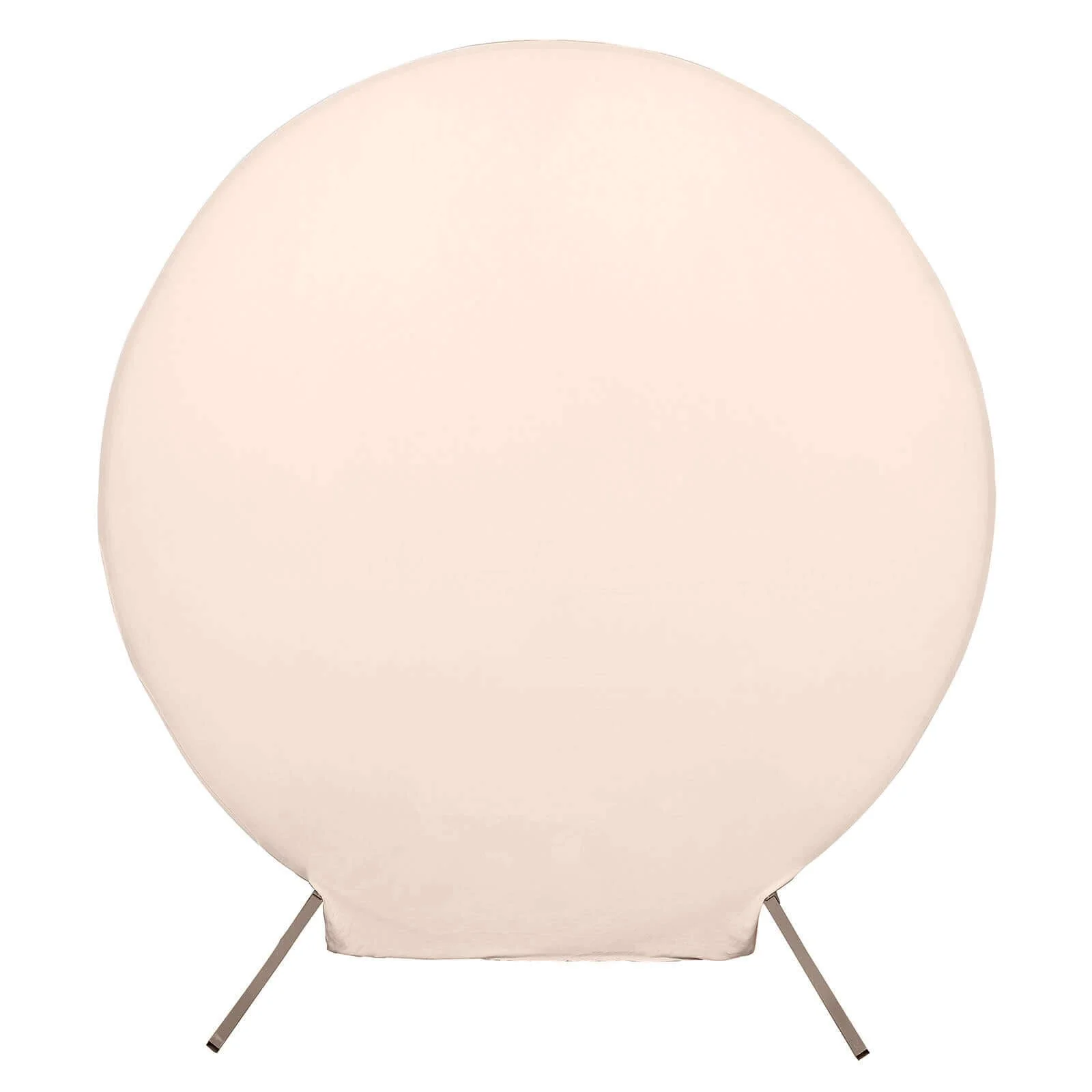 Matte Blush Round Spandex Fit Wedding Backdrop Stand Cover 7.5ft - Image 6