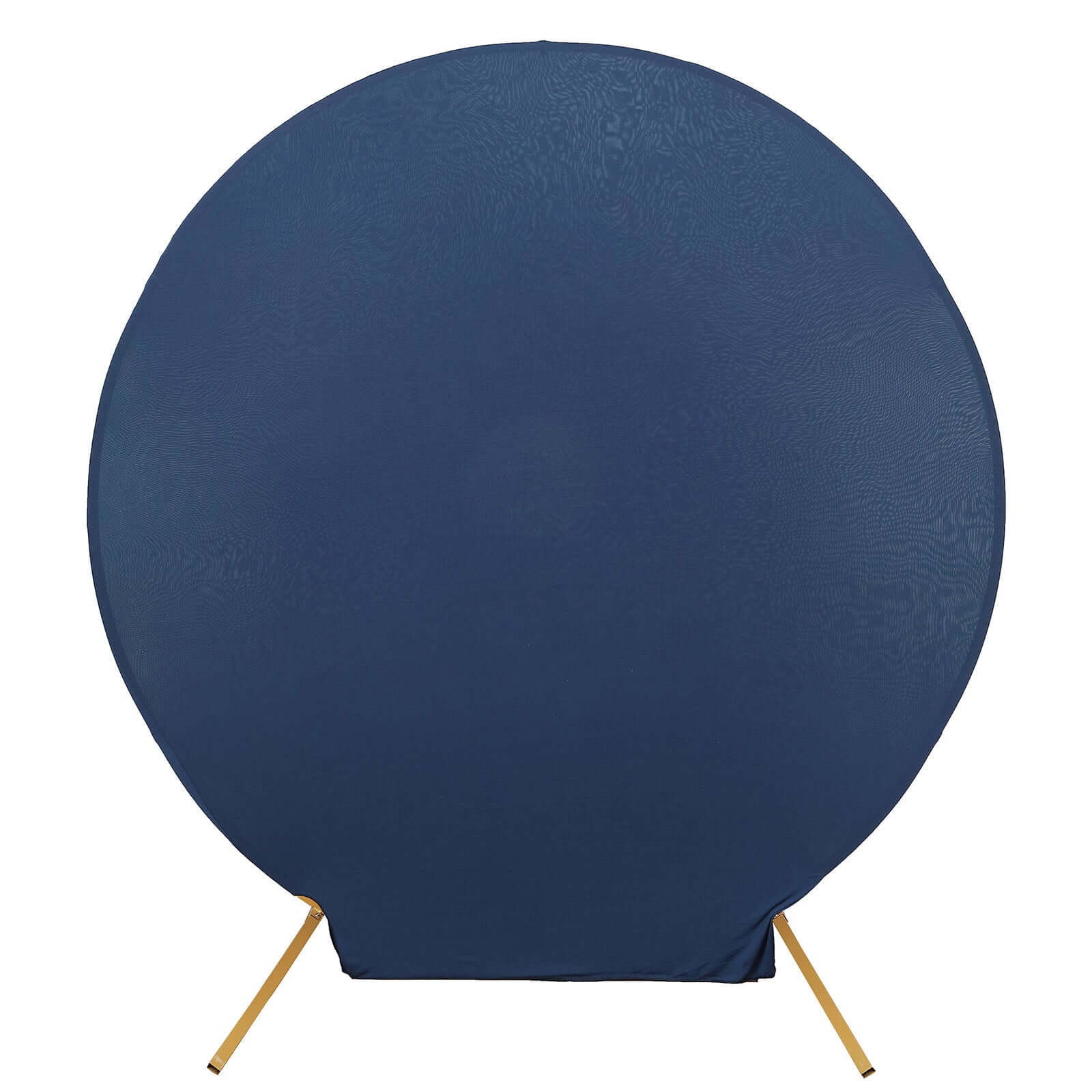 Matte Navy Blue Round Spandex Fit Wedding Backdrop Stand Cover 7.5ft - Image 6