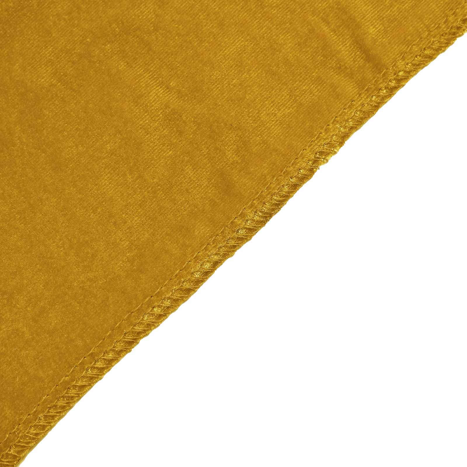 Gold Soft Velvet Fitted Round Wedding Arch Backdrop Cover 7.5ft - Image 11