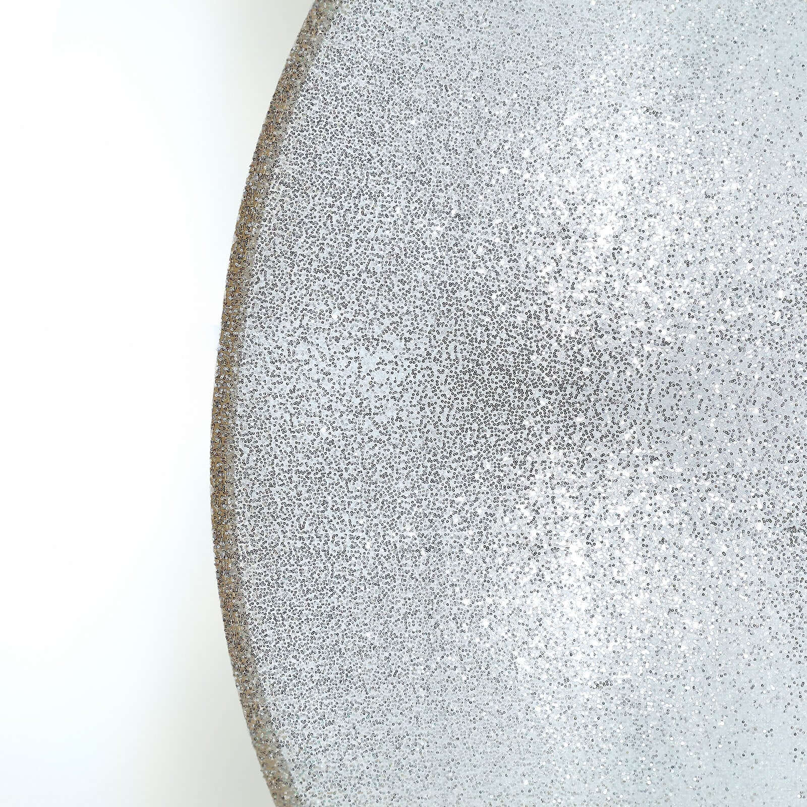 Metallic Silver Sparkle Sequin Photo Backdrop Stand Cover, Shiny Shimmer Round Wedding Arch Cover, 2-Sided Custom Fit 7.5ft - Image 9