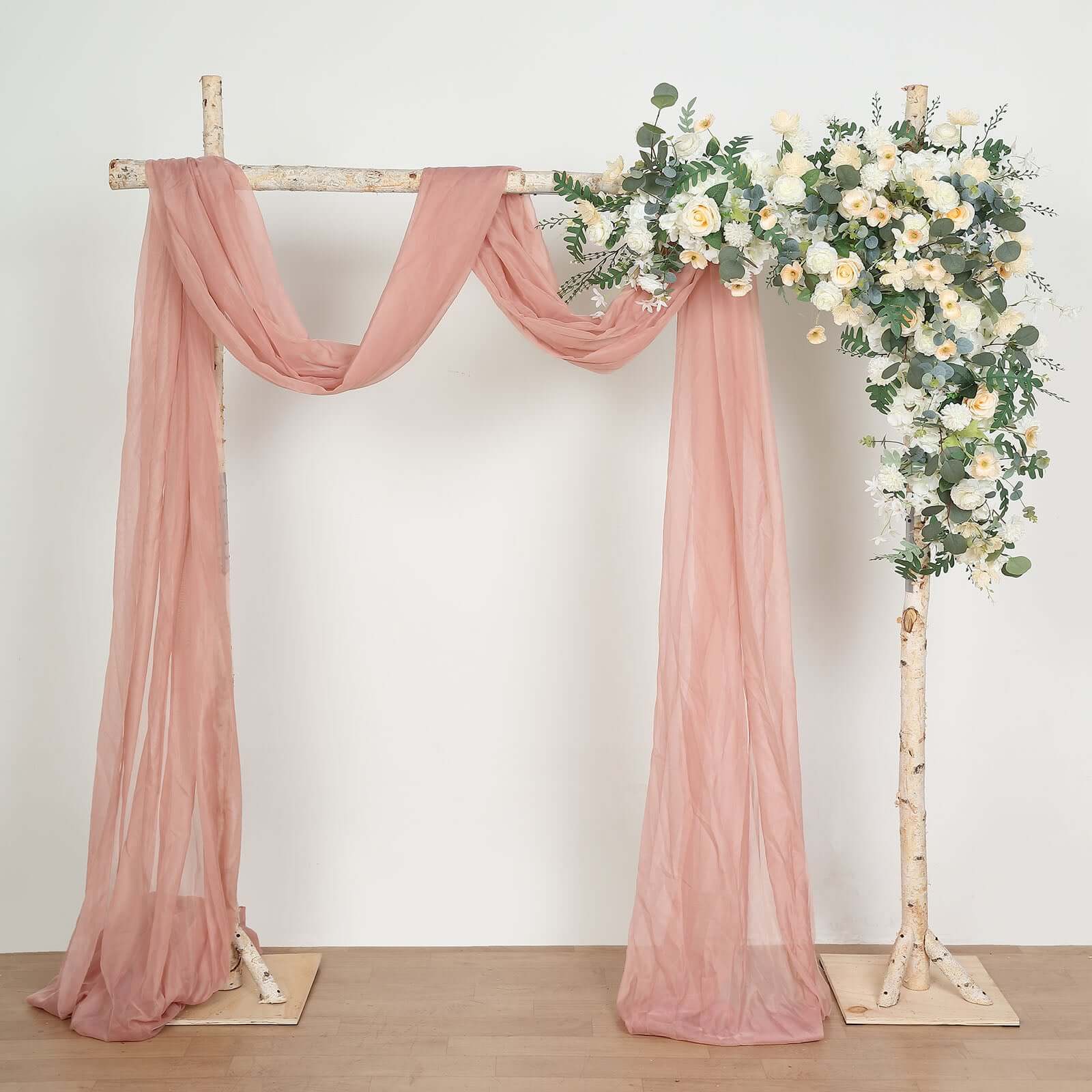 Rustic Natural Birchwood Square Wedding Ceremony Backdrop Stand 7.5ft - Image 2