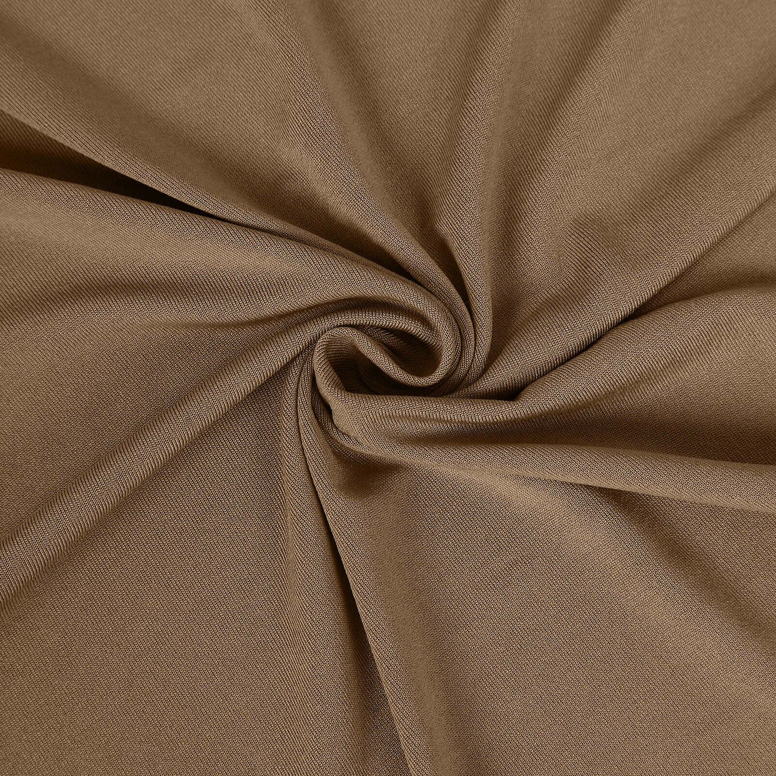 Taupe Round Spandex Fit Wedding Backdrop Stand Cover 7.5ft - Image 8
