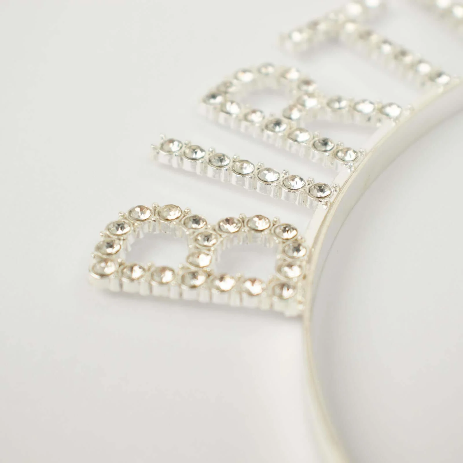 Silver Metal Diamond "Birthday Girl" Crown, Rhinestone Tiara Headband 7" - Image 6