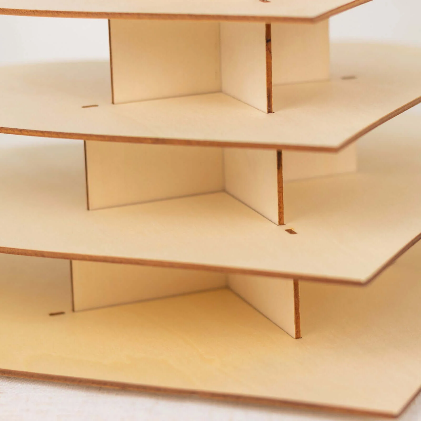 7-Tier Wooden Chocolate Display Stand 16" Heart Shape Natural with "Love" Topper - DIY Dessert Table Tower Rack - Image 8