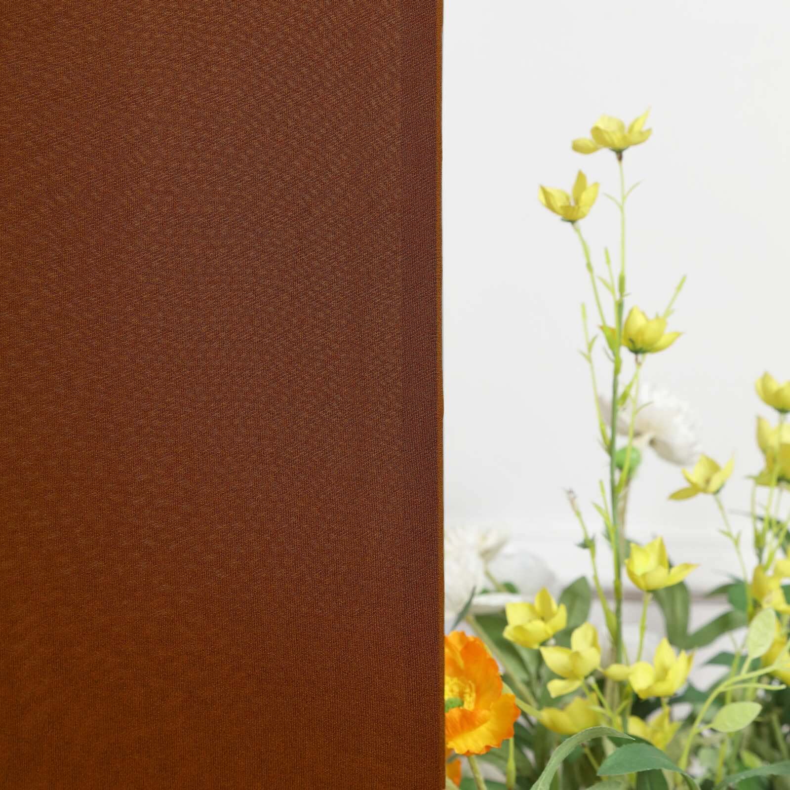 Cinnamon Brown Fitted Spandex Half Moon Wedding Arch Cover, Custom Fit Chiara Backdrop Stand Cover 7ft - Image 10
