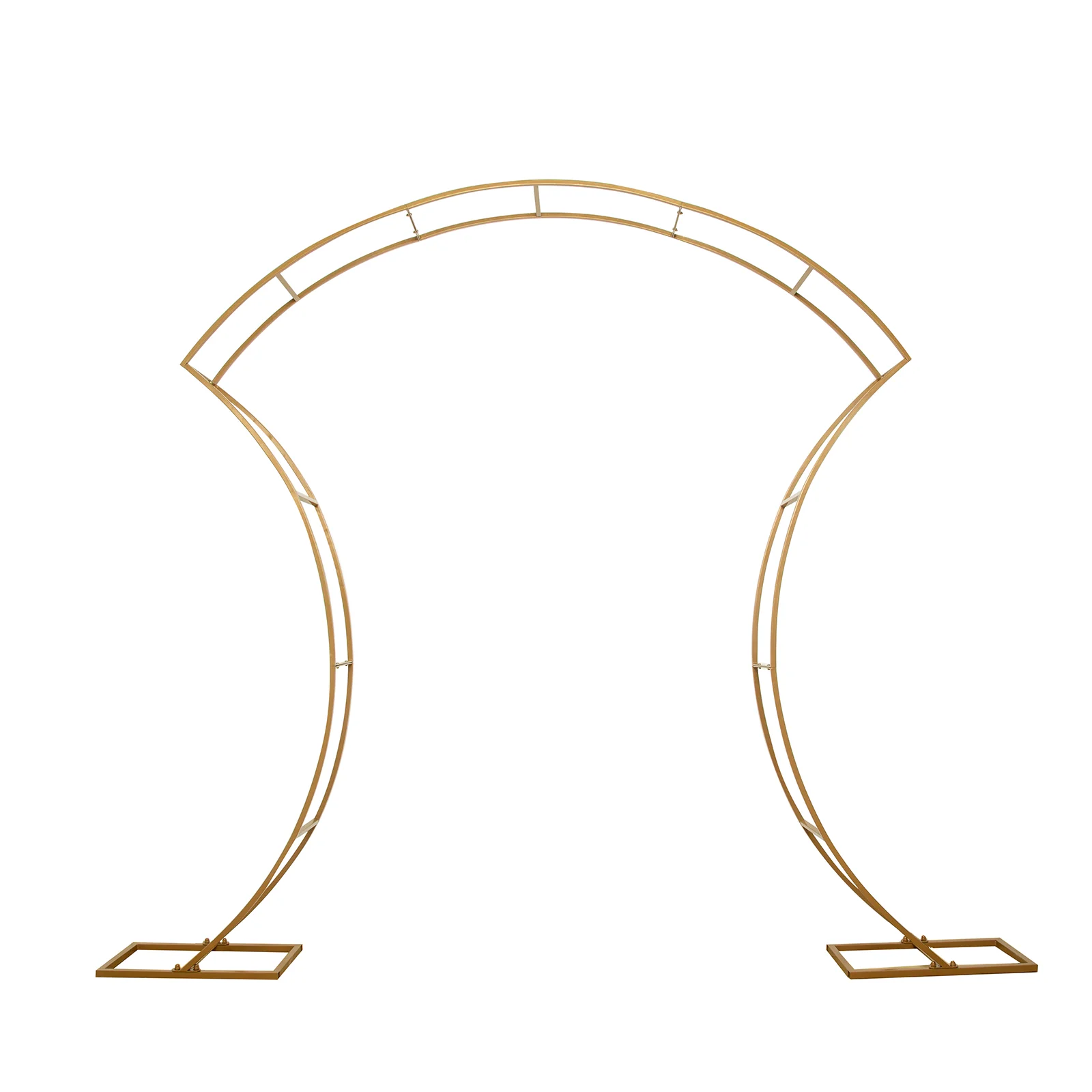7ft Double-Curved Metal Arch Frame – Gold Backdrop, Balloon & Flower Arrangement Display Stand - Image 7