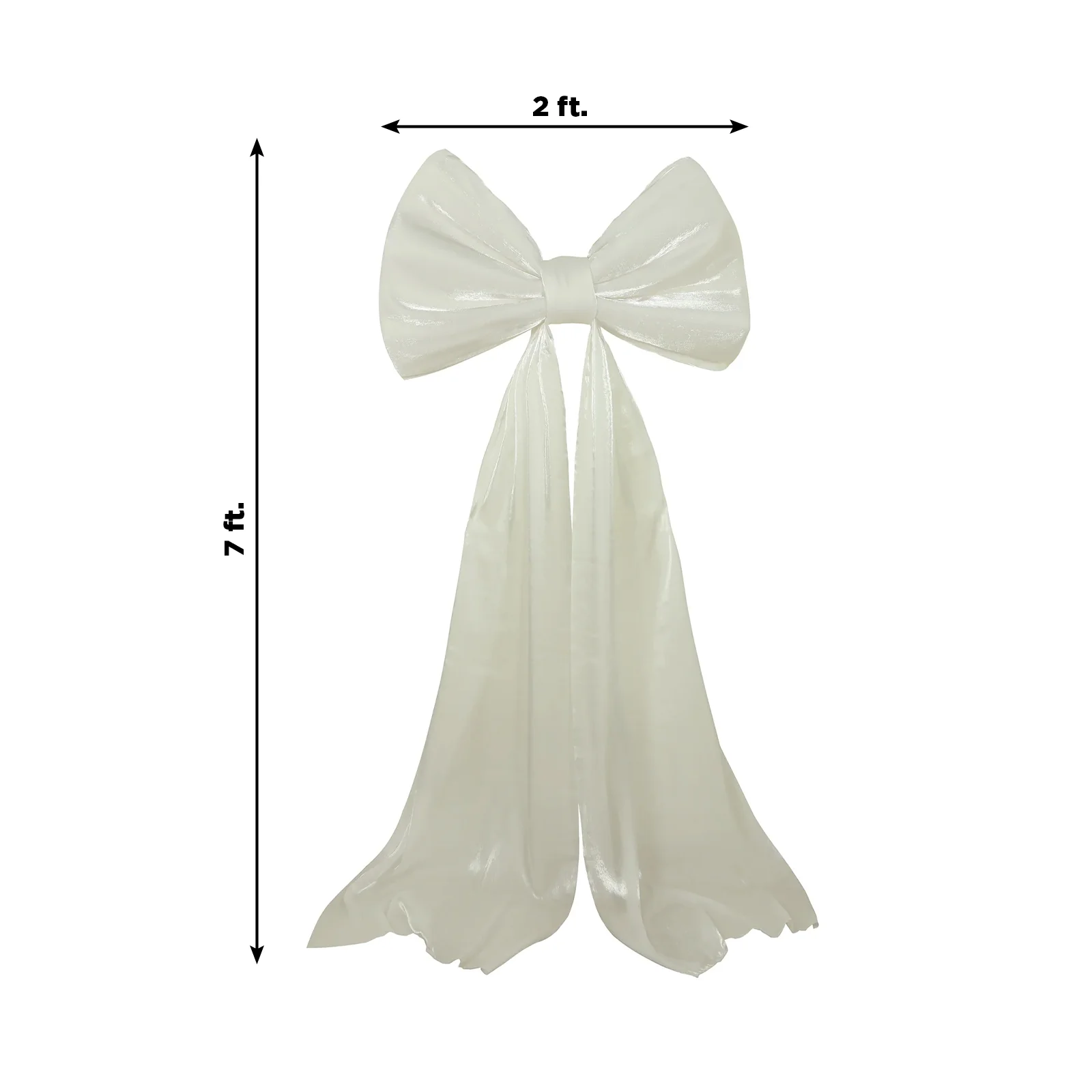 7ft Giant White Bow Tie Décor for Weddings, Baby Showers & Events - Image 3