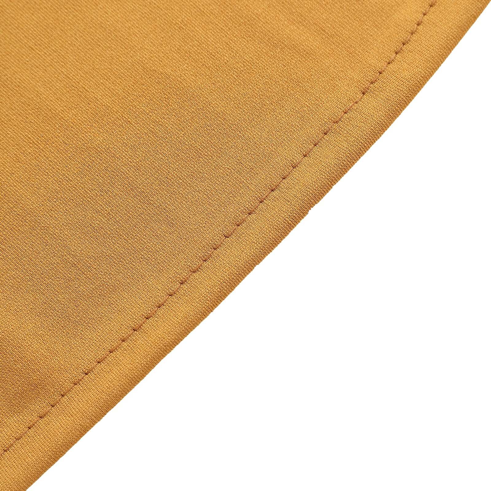 Matte Gold Spandex Fitted Wedding Arch Cover For Round Top Chiara Backdrop Stand 7ft - Image 14