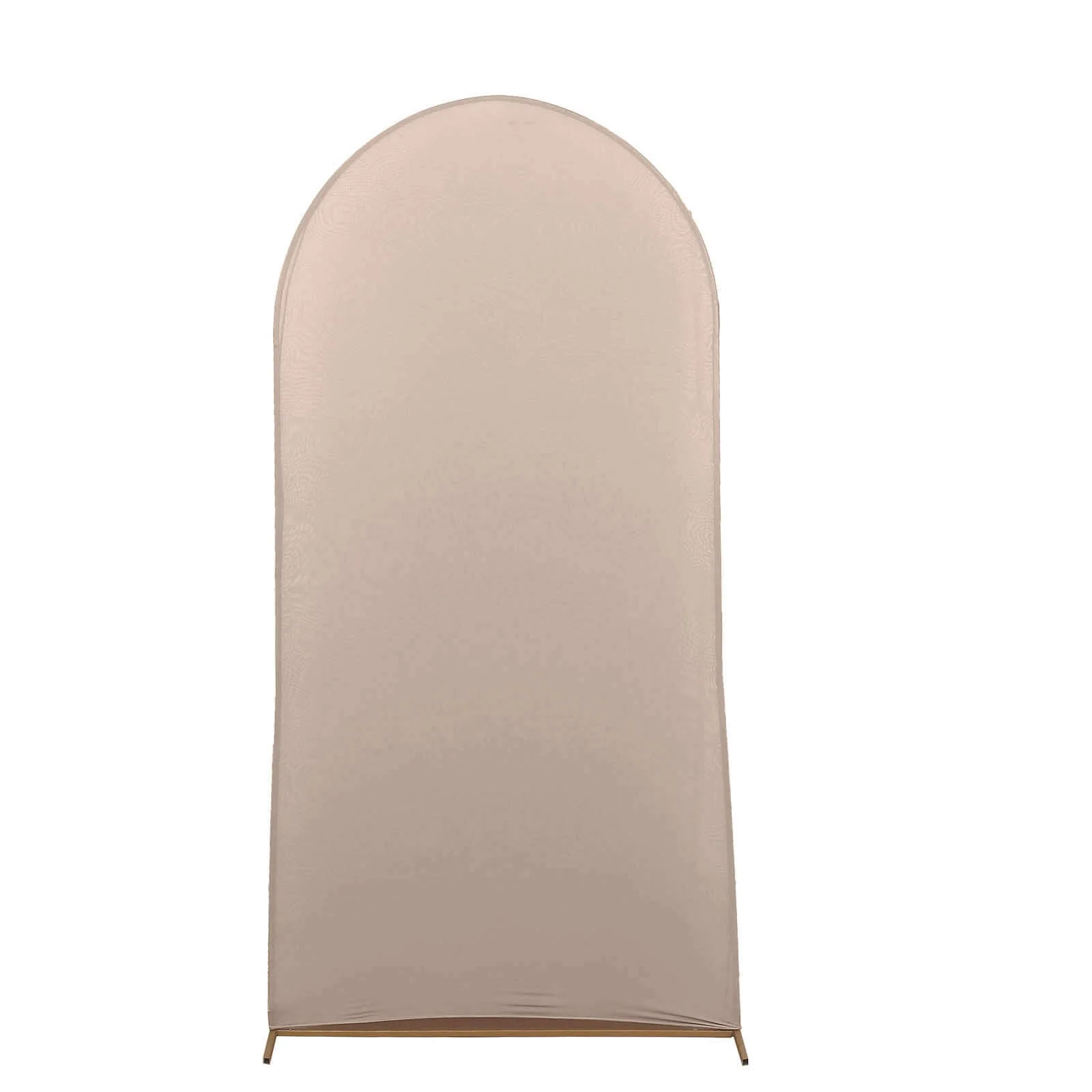 Matte Nude Spandex Fitted Wedding Arch Cover For Round Top Chiara Backdrop Stand 7ft - Image 6