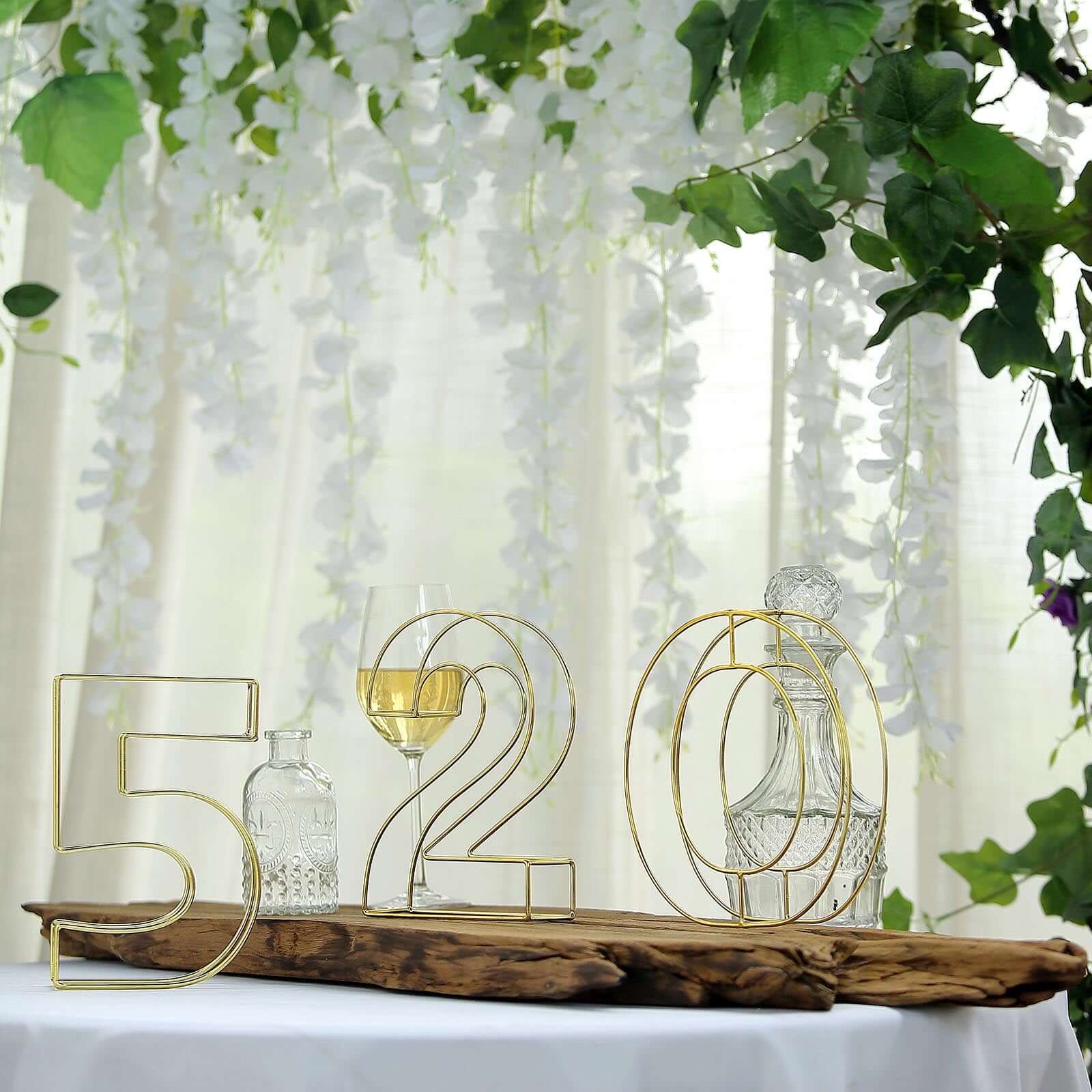 Gold Freestanding 3D Decorative Metal Wire "8" Numbers, Wedding Table Numbers 8" Tall - Image 13