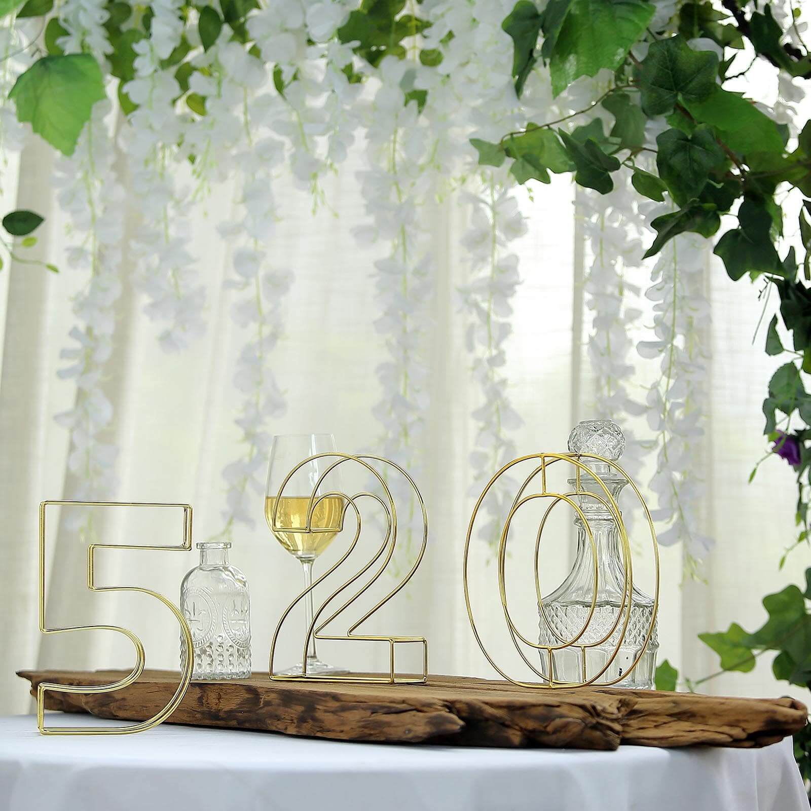 Gold Freestanding 3D Decorative Wire "L" Letter, Wedding Centerpiece 8" Tall - Image 12