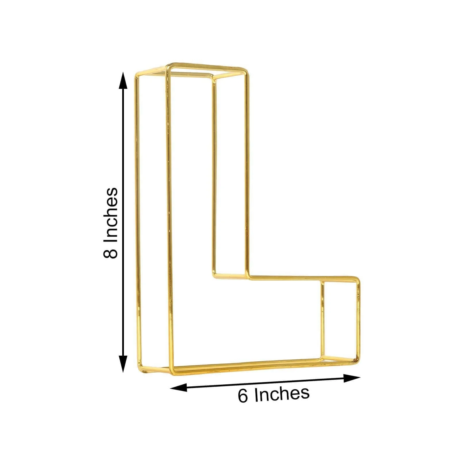 Gold Freestanding 3D Decorative Wire "L" Letter, Wedding Centerpiece 8" Tall - Image 3