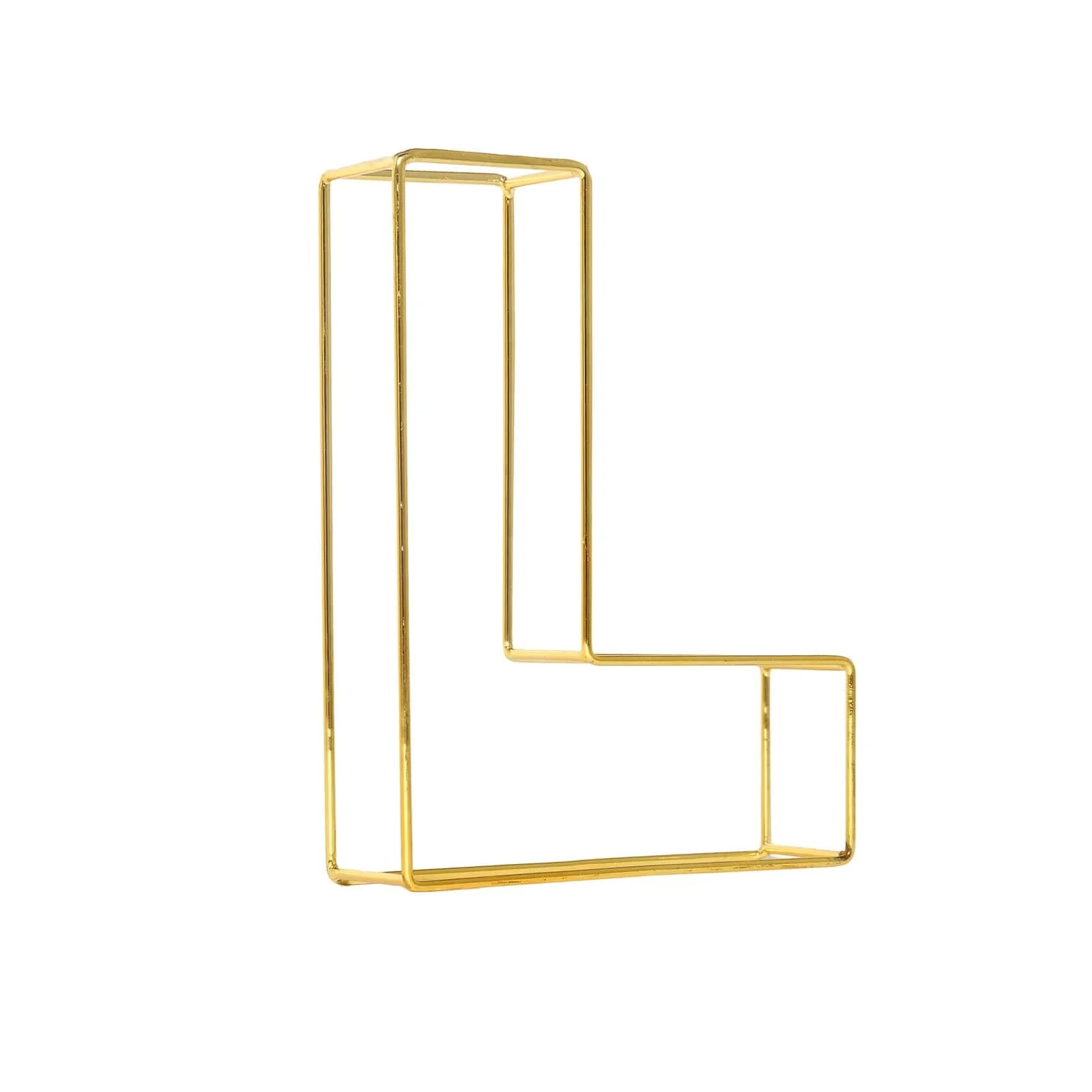 Gold Freestanding 3D Decorative Wire "L" Letter, Wedding Centerpiece 8" Tall - Image 6