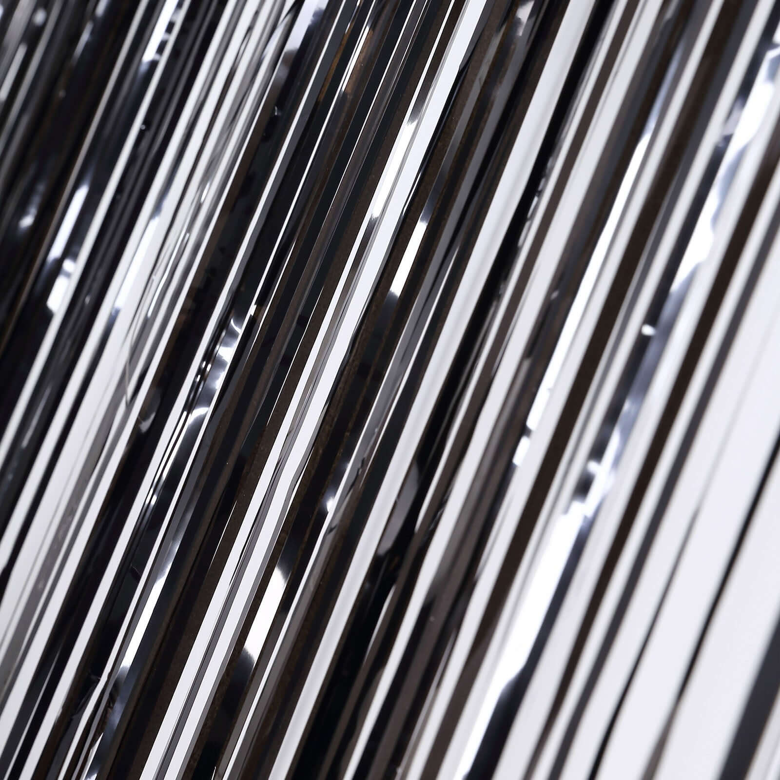 Black Metallic Tinsel Foil Fringe Doorway Curtain Party Backdrop 8ft - Image 8