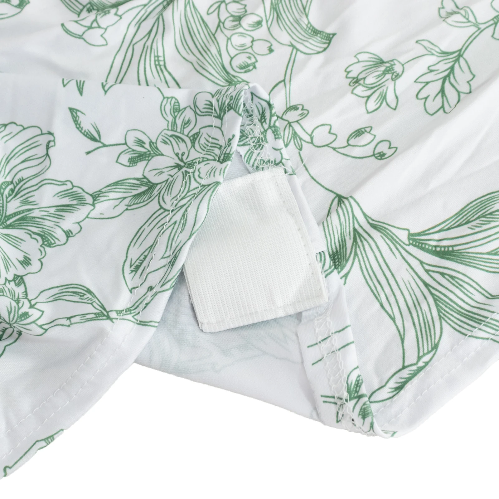 Spandex Fitted Rectangle Tablecloth 8ft – White & Dusty Sage Green French Toile Wrinkle-Free Stretch Table Cover - Image 5