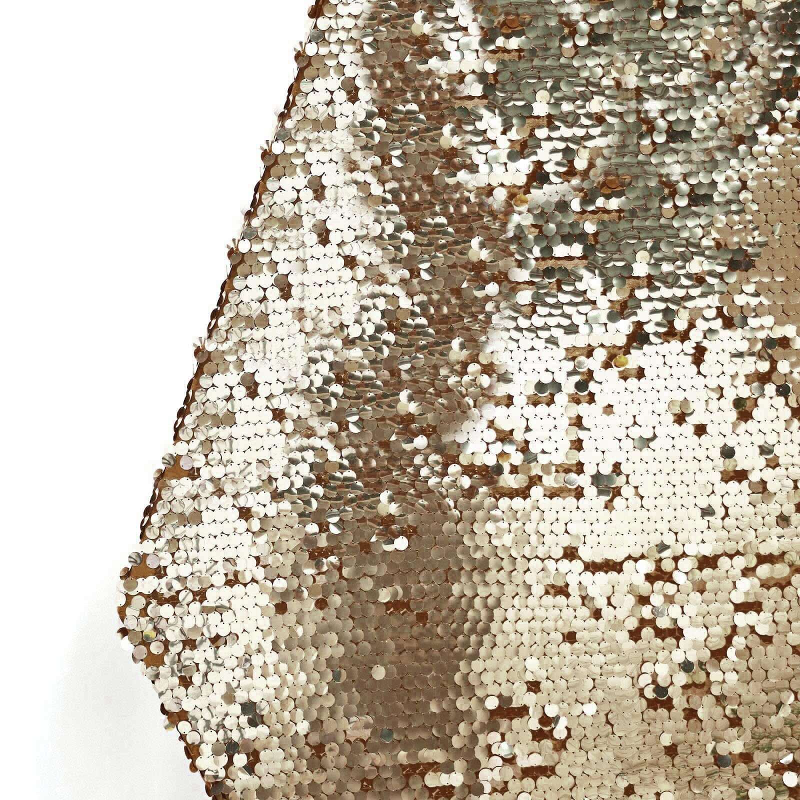 Gold Big Payette Sequin Sparkly Hexagon Wedding Arch Cover 8ftx7ft - Image 7