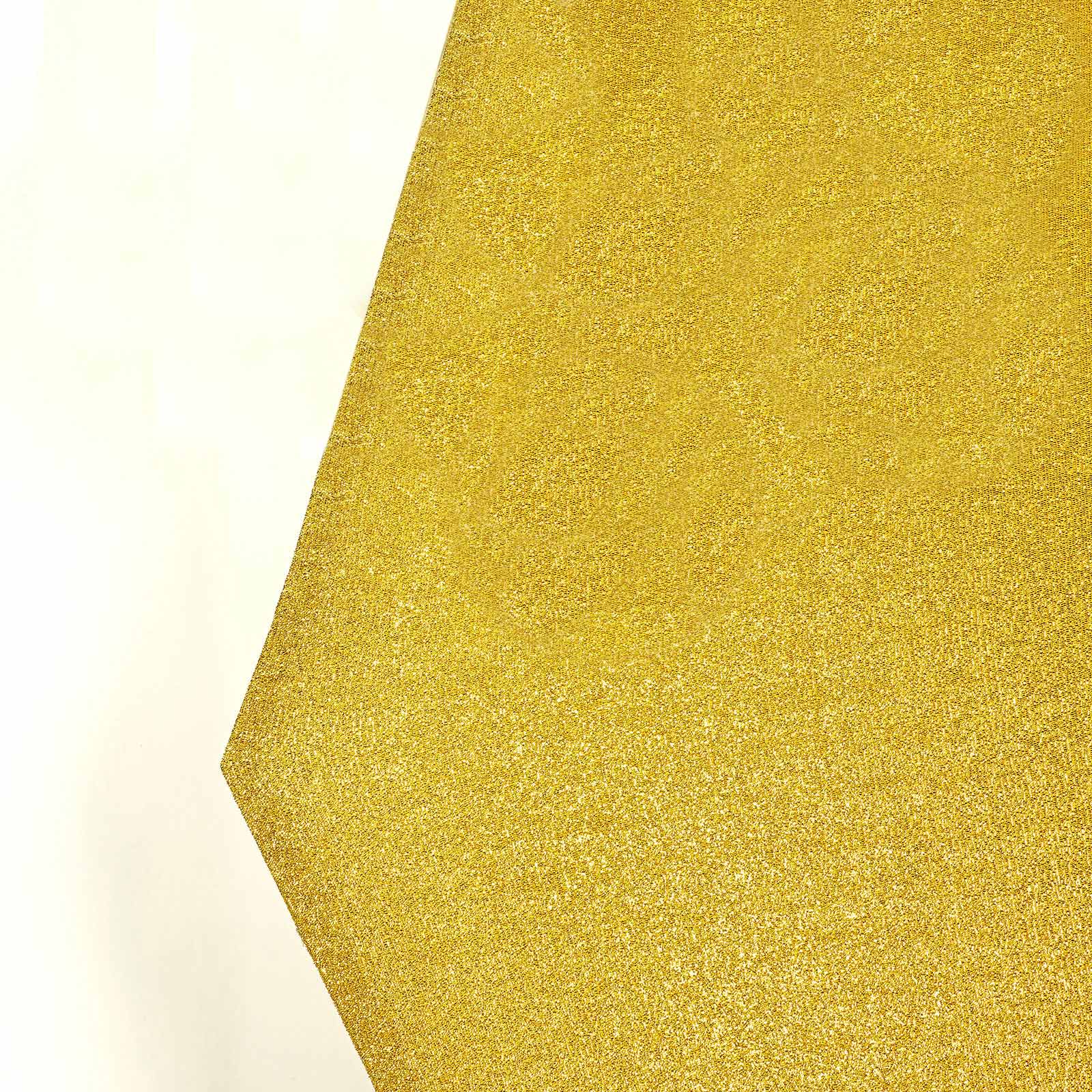 Gold Metallic Shimmer Tinsel Spandex Hexagon Backdrop, 2-Sided Wedding Arch Cover 8ftx7ft - Image 9