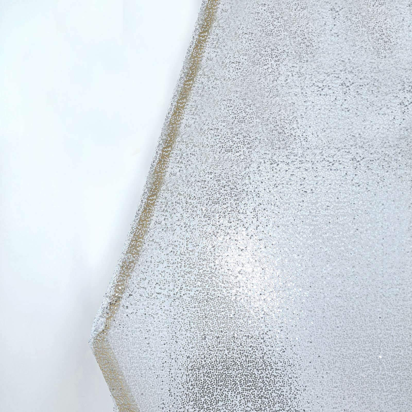 Metallic Silver Sparkle Sequin Hexagon Wedding Arch Cover, Shiny Shimmer Backdrop Stand Cover 2-Sided Custom Fit 8ftx7ft - Image 8