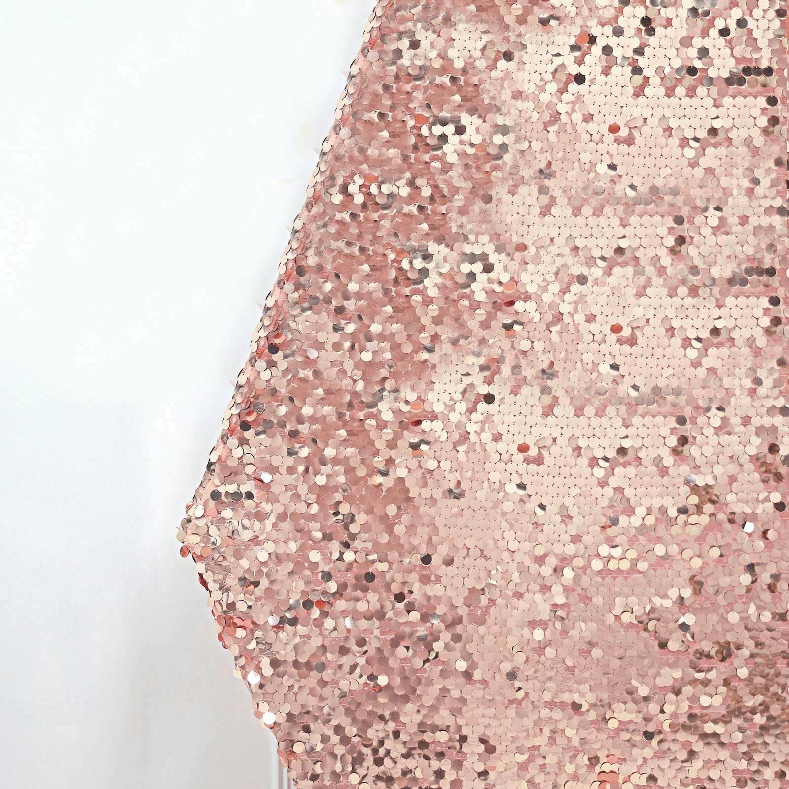 Rose Gold Big Payette Sequin Sparkly Hexagon Wedding Arch Cover 8ftx7ft - Image 5