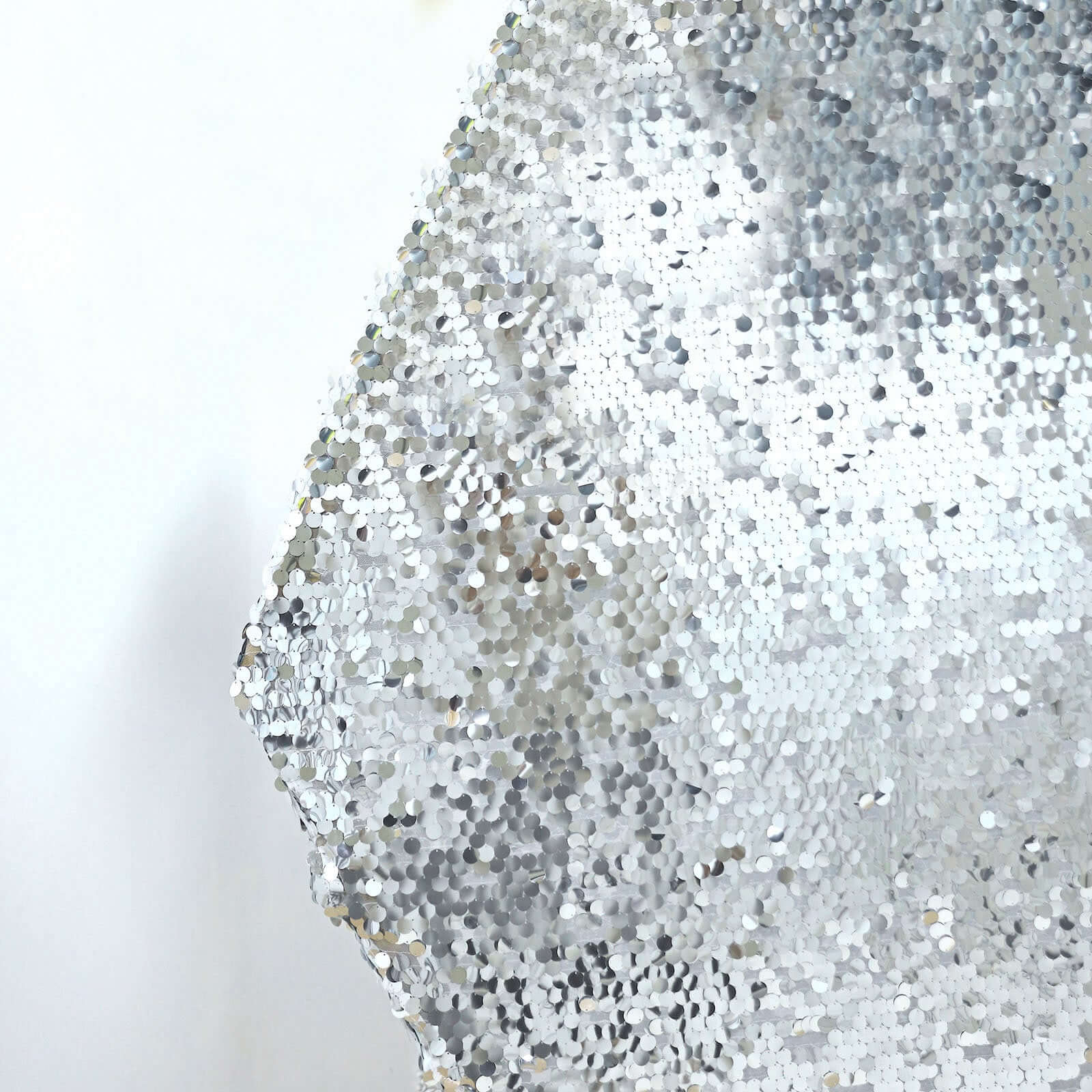 Silver Big Payette Sequin Sparkly Hexagon Wedding Arch Cover 8ftx7ft - Image 7