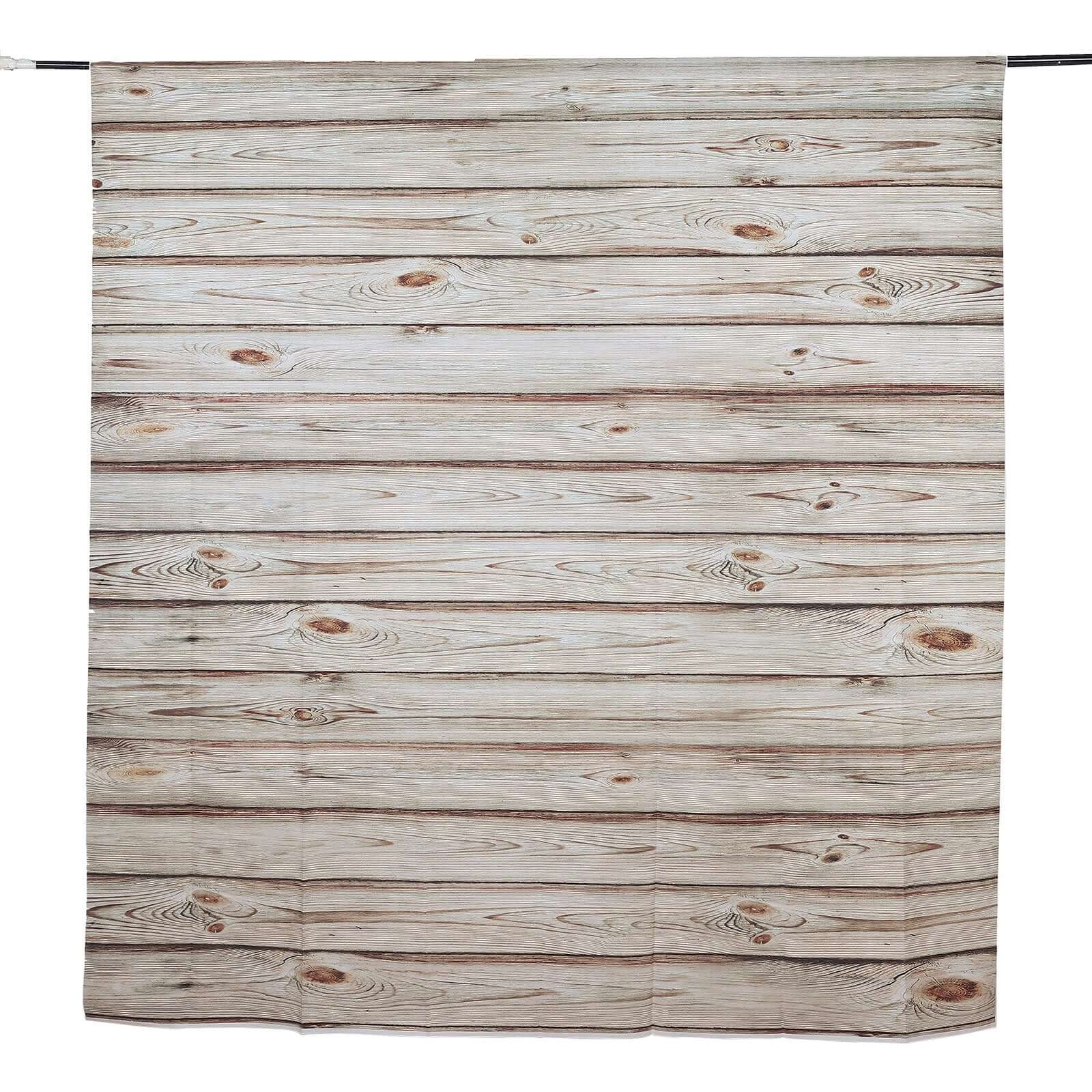 Rustic White Washed Wood Panel Vinyl Photography Backdrop, Party Photo Booth Background 8ftx8ft - Image 7