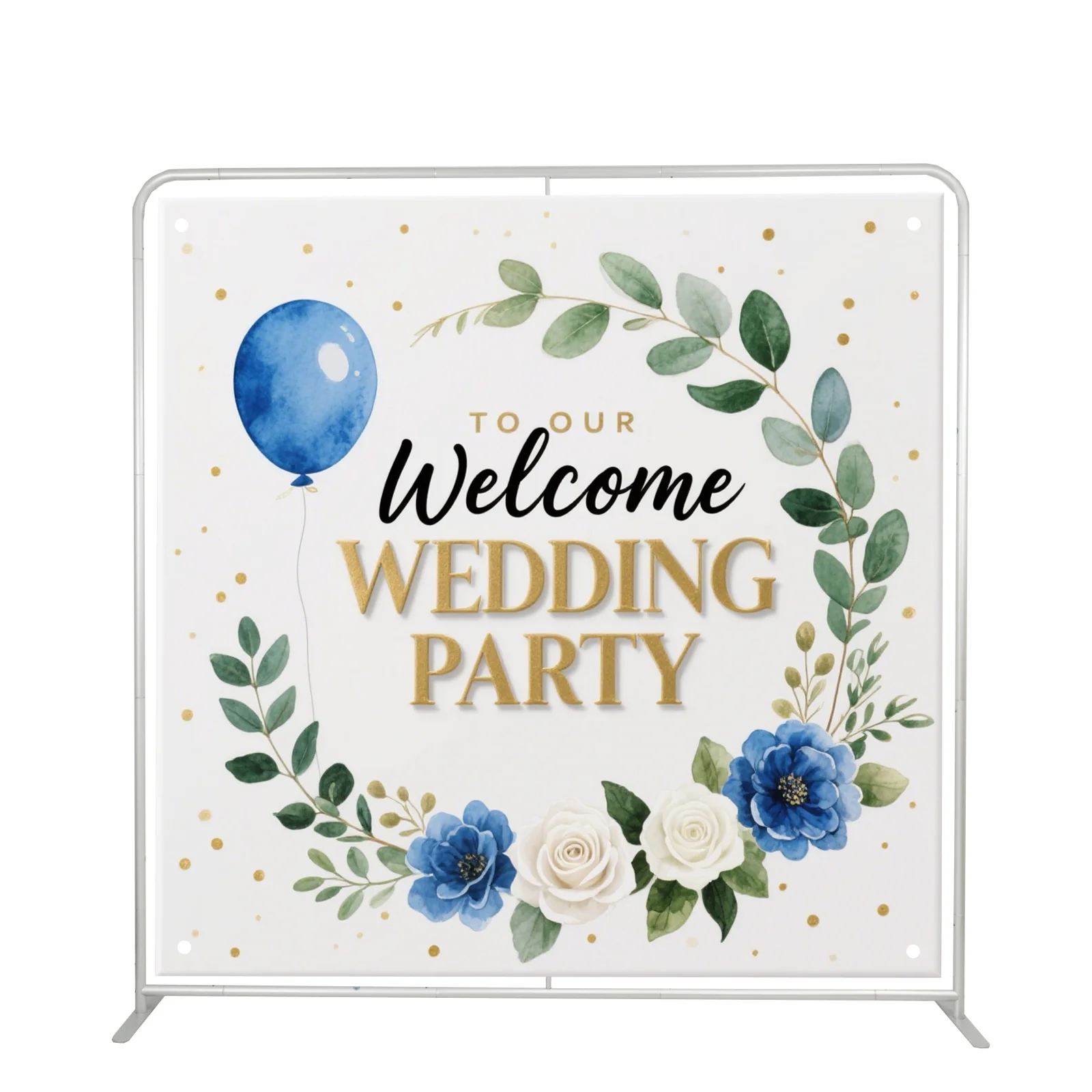 Aluminum Pillowcase Backdrop Stand 8ft x 8ft – Portable Rounded Corner Display Frame for Photo Booths & Trade Shows - Image 2