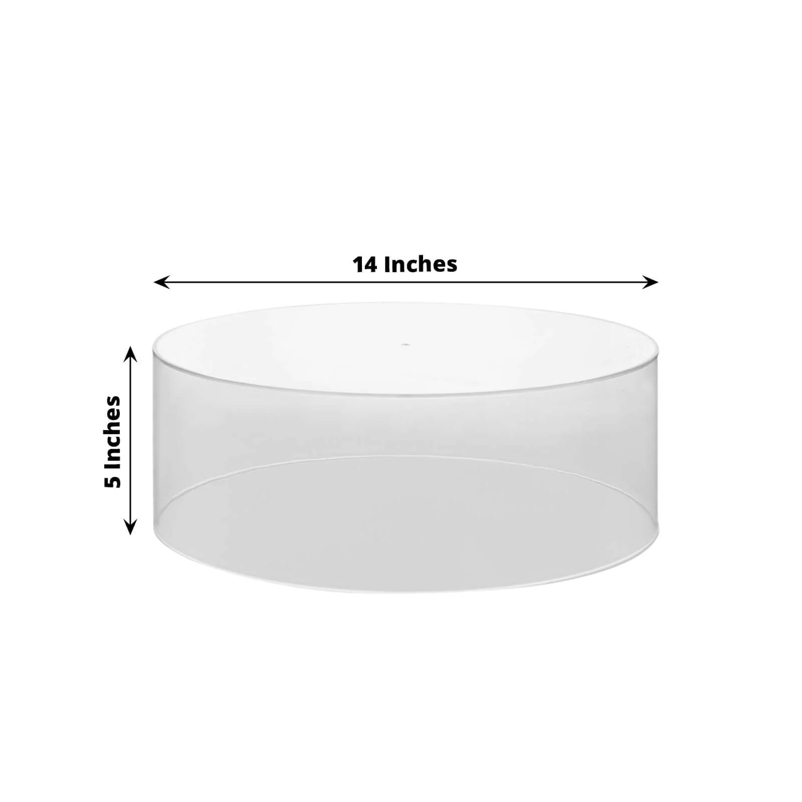 Acrylic Cake Stand 14" Round Transparent Display Box Clear - Fillable Pedestal Riser with Hollow Bottom - Image 3