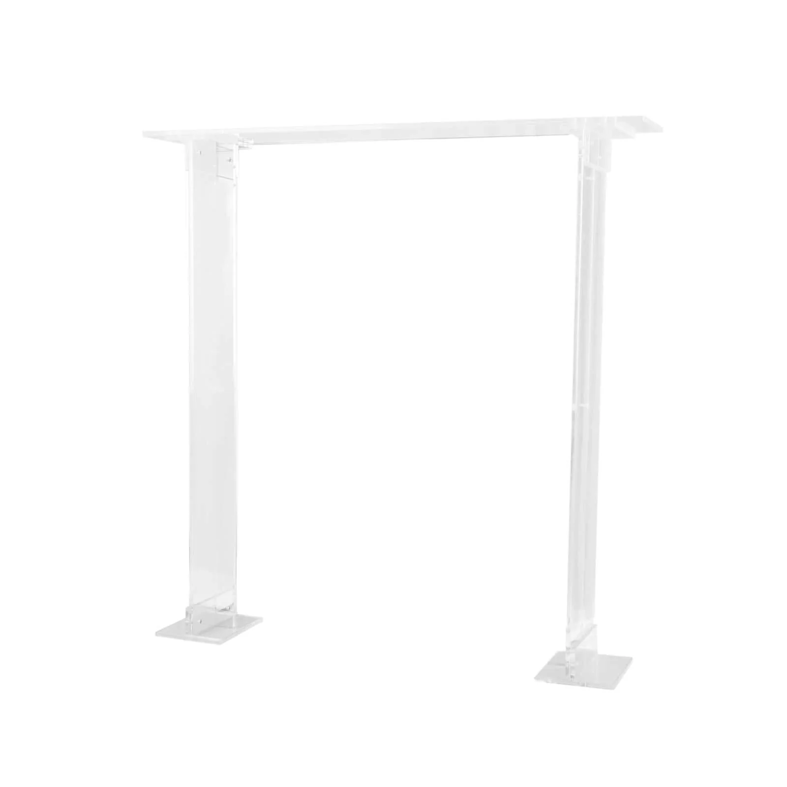 Acrylic Flower Stand Rectangular Design 40" Clear - Long Floral Frame Wedding Table Centerpiece - Image 7