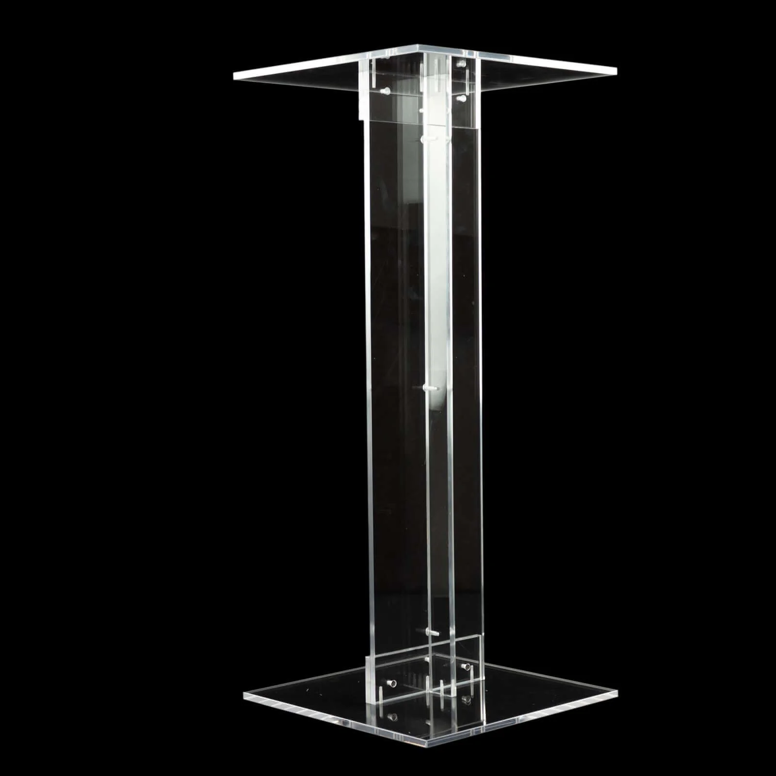 Acrylic Display Stand Flower Pedestal 32" Clear with Square Bases - Heavy Duty 10mm Thick Plexiglass for Events - Image 7