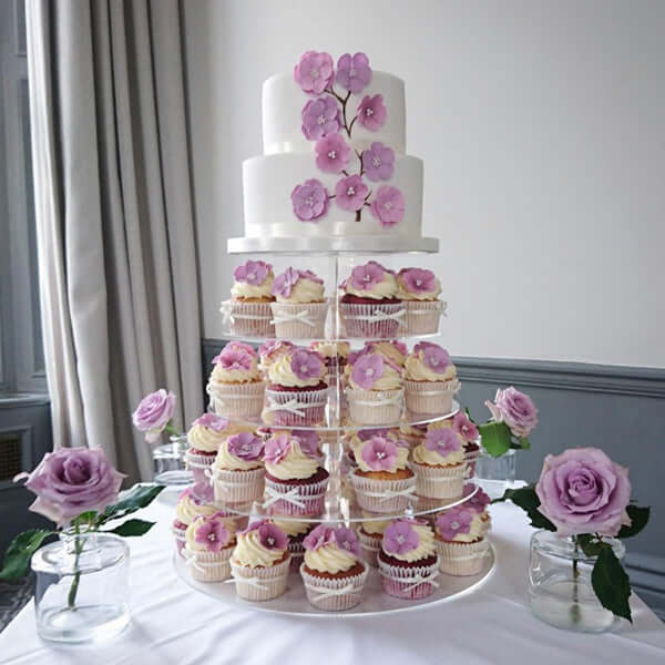 Acrylic Round DIY Cake Stand Plate 10" Clear - Customized Tiered Dessert Display Holder for Home Events & Cafés - Image 6