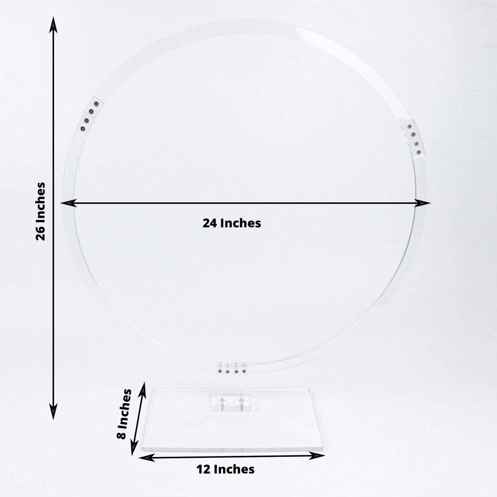 Acrylic Table Wedding Arch Hoop Stand Centerpiece Round 26" Clear - Wreath Tabletop Decor for Events - Image 3