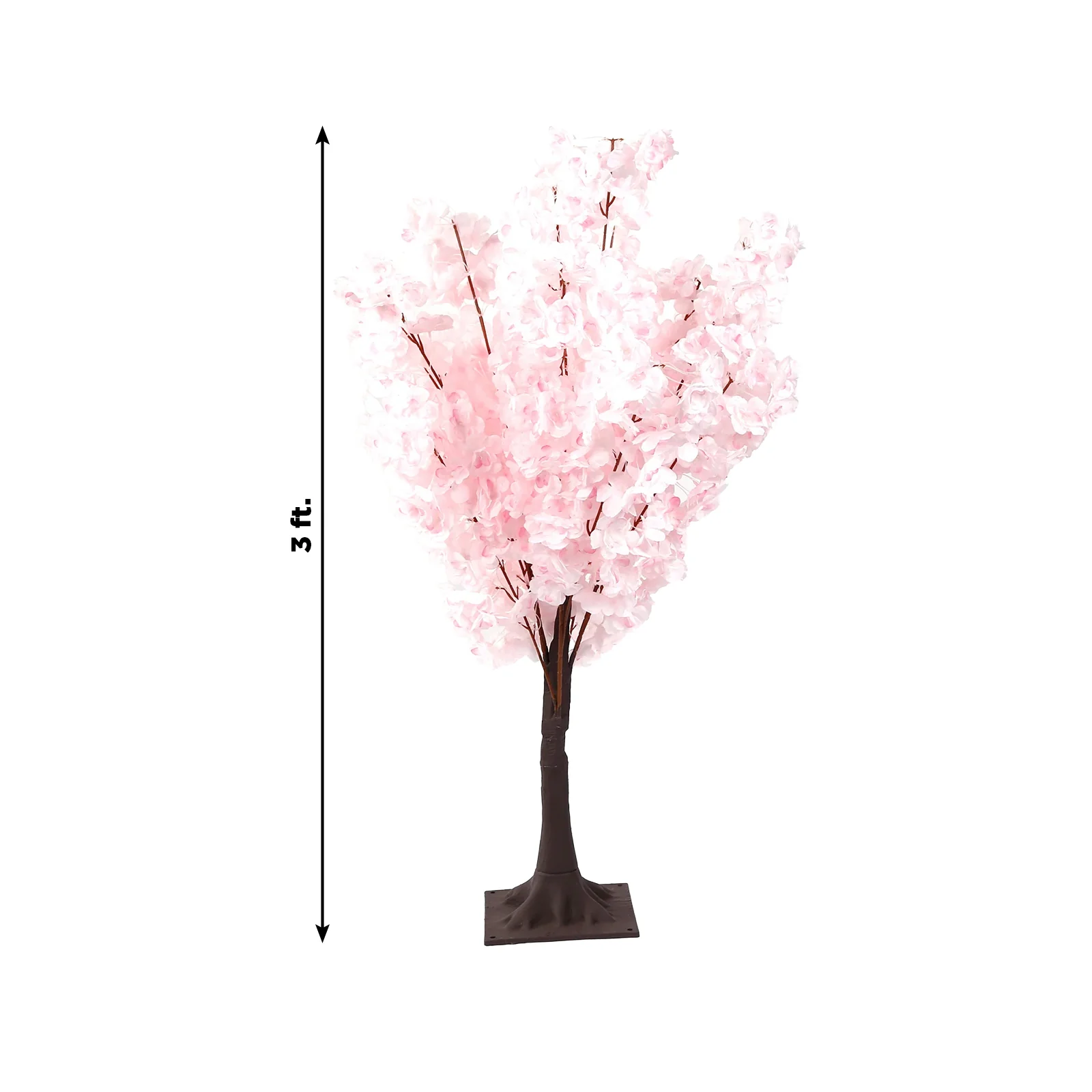 Artificial Cherry Blossom Tree Centerpiece 3ft Blush – Silk Sakura Wishing Tree with Metal Base - Image 3