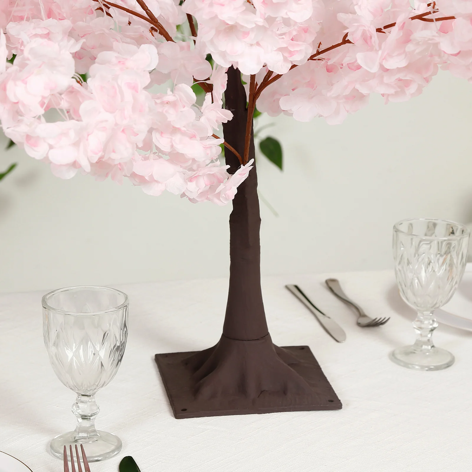 Artificial Cherry Blossom Tree Centerpiece 3ft Blush – Silk Sakura Wishing Tree with Metal Base - Image 8