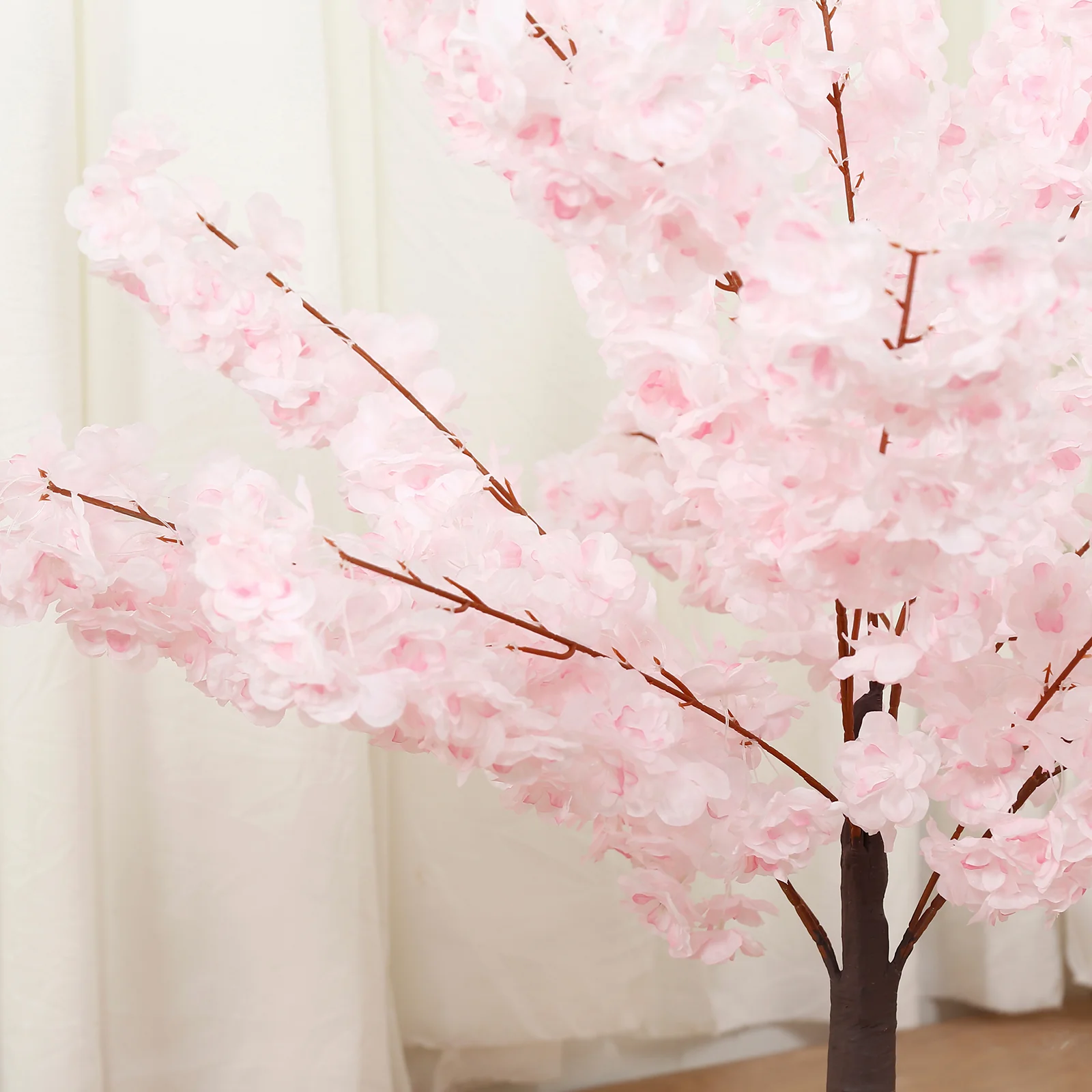 Artificial Cherry Blossom Tree Centerpiece 3ft Blush – Silk Sakura Wishing Tree with Metal Base - Image 9