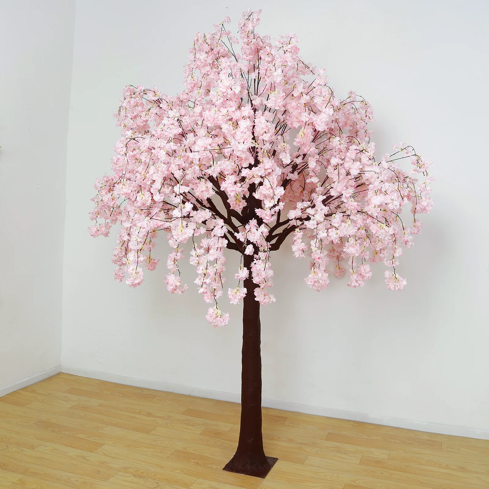 Artificial Cherry Blossom Tree 8ft Blush – Silk Sakura Wishing Tree with Fiberglass Trunk & Sturdy Metal Base - Image 5